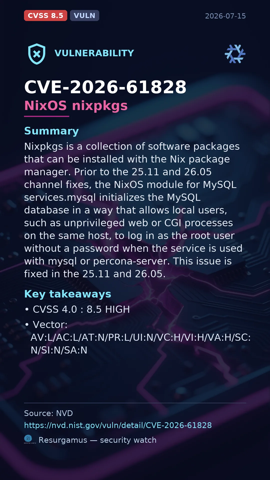 CVE-2026-61828 NixOS nixpkgs Vulnerability