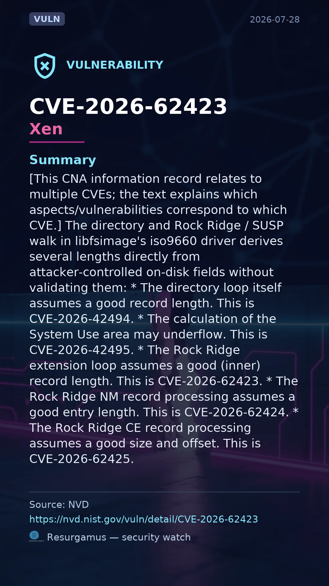 CVE-2026-62423 Xen Vulnerability