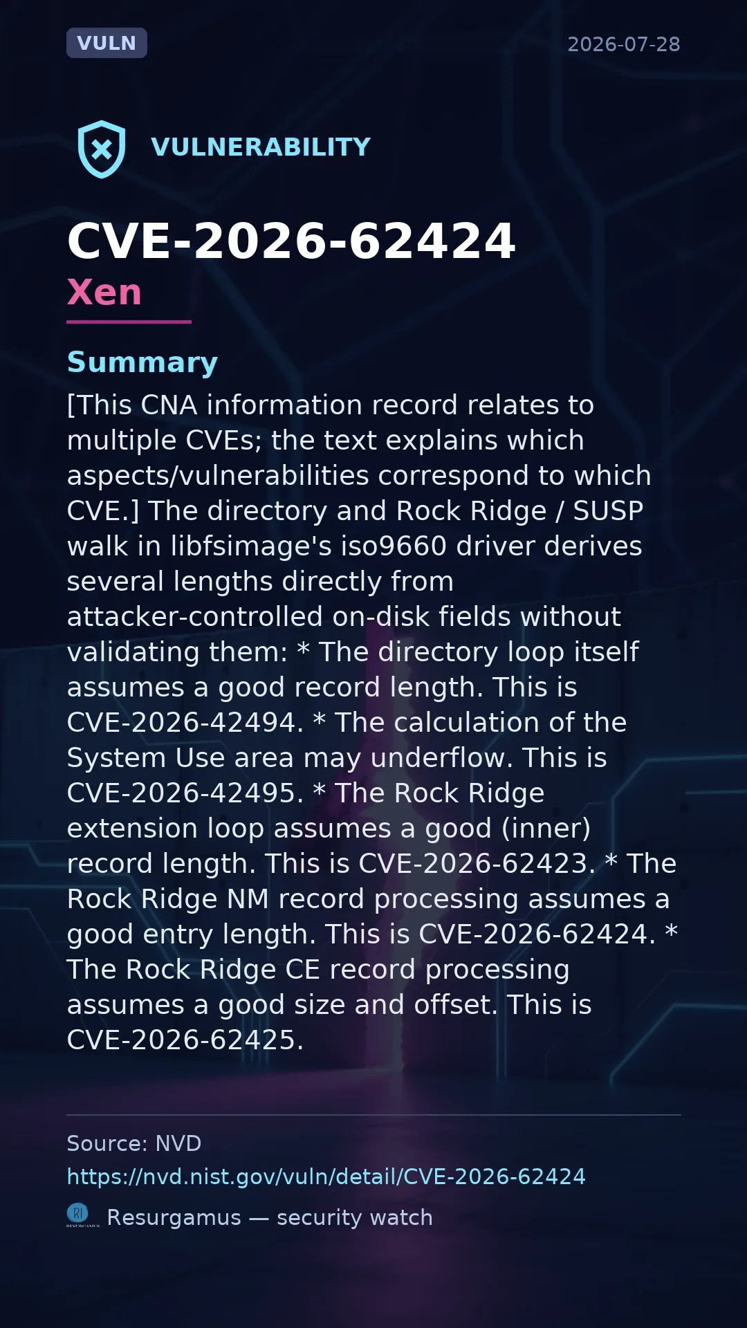 CVE-2026-62424 Xen Vulnerability