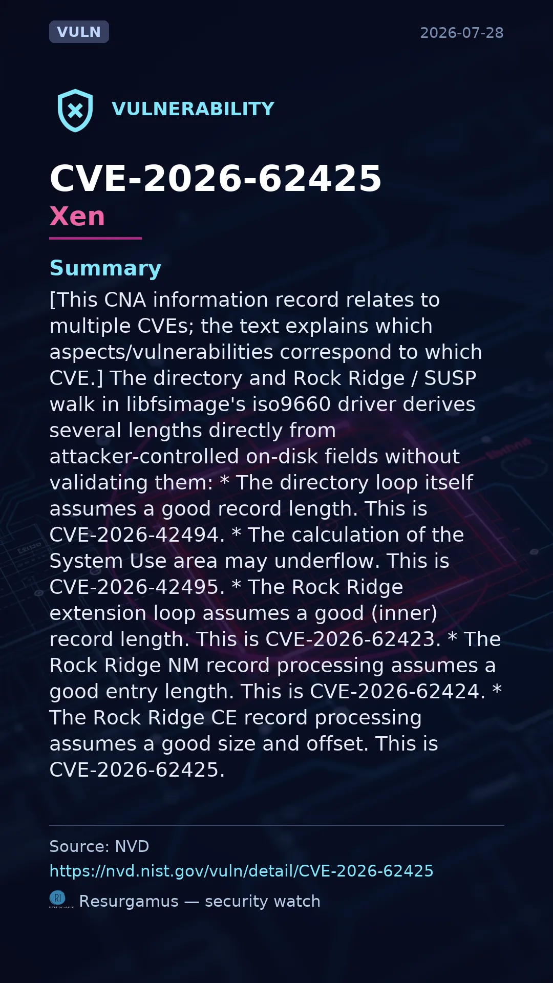 CVE-2026-62425 Xen Vulnerability