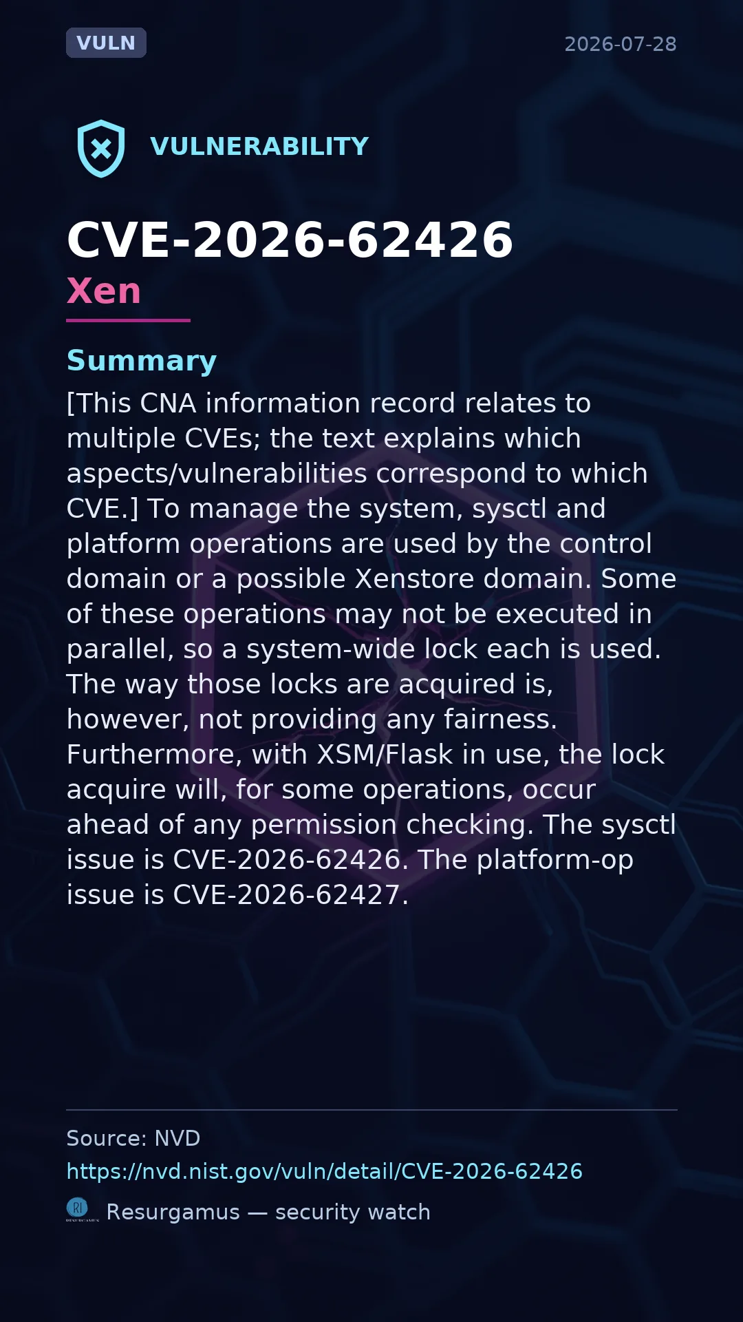 CVE-2026-62426 Xen Vulnerability