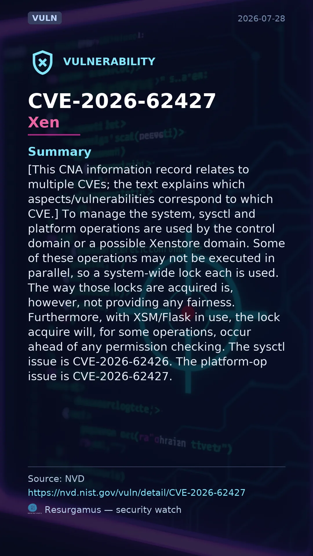 CVE-2026-62427 Xen Vulnerability
