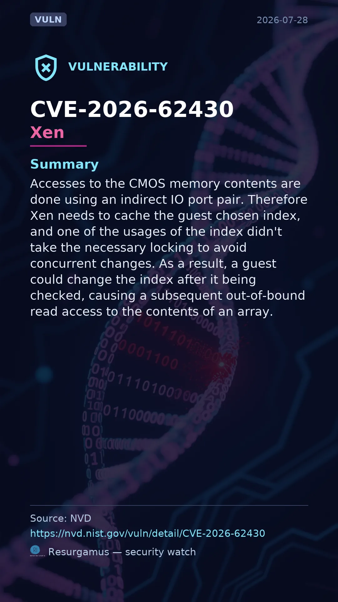 CVE-2026-62430 Xen Vulnerability