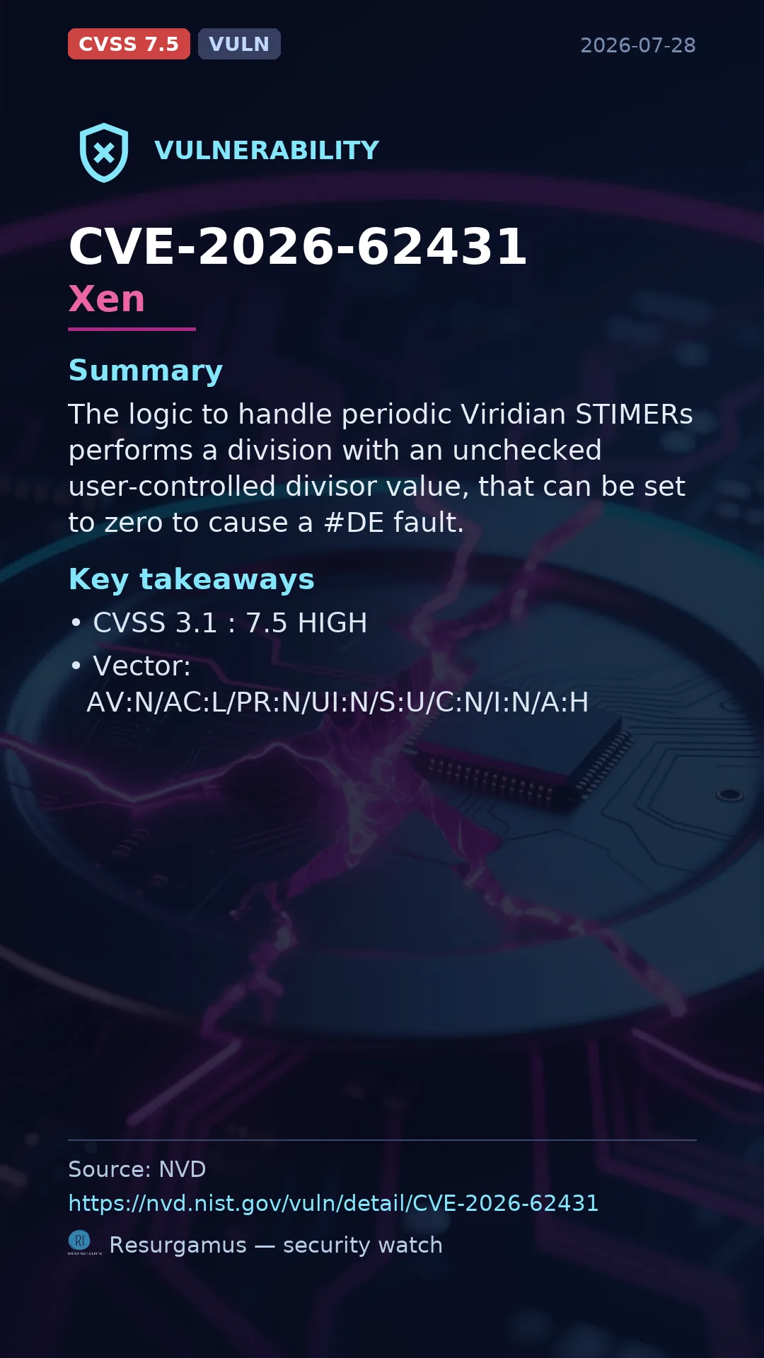 CVE-2026-62431 Xen Vulnerability