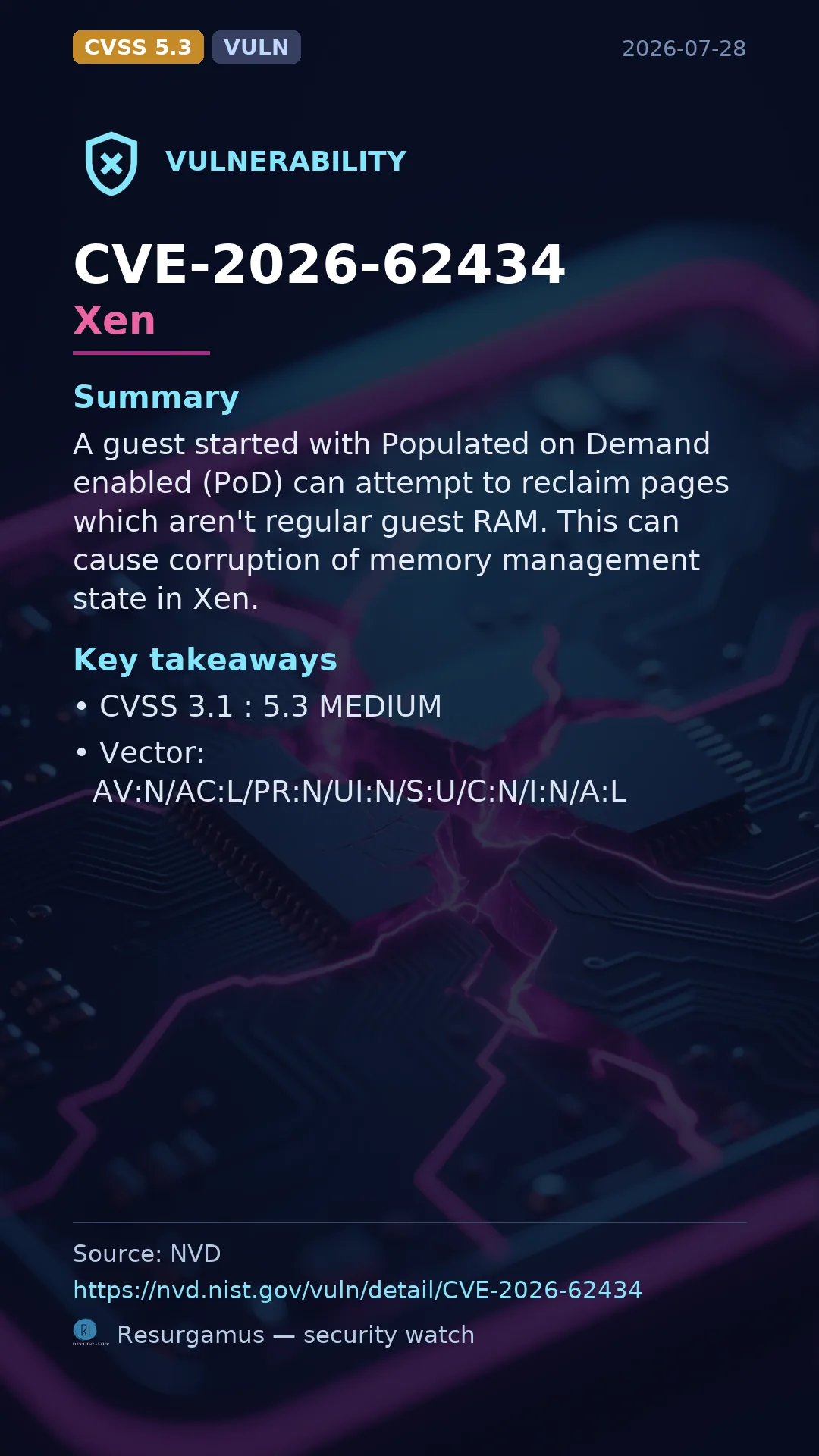 CVE-2026-62434 Xen Vulnerability