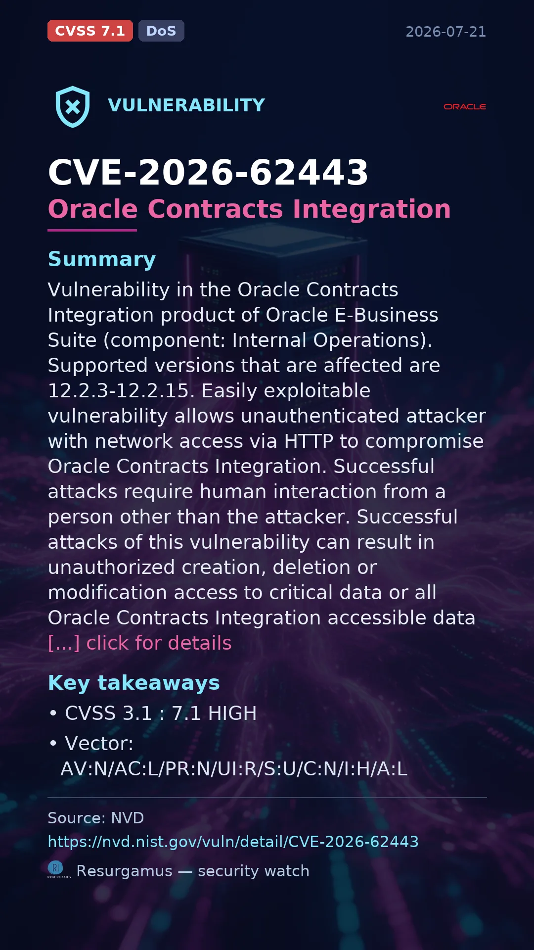 CVE-2026-62443 Oracle Contracts Integration Vulnerability