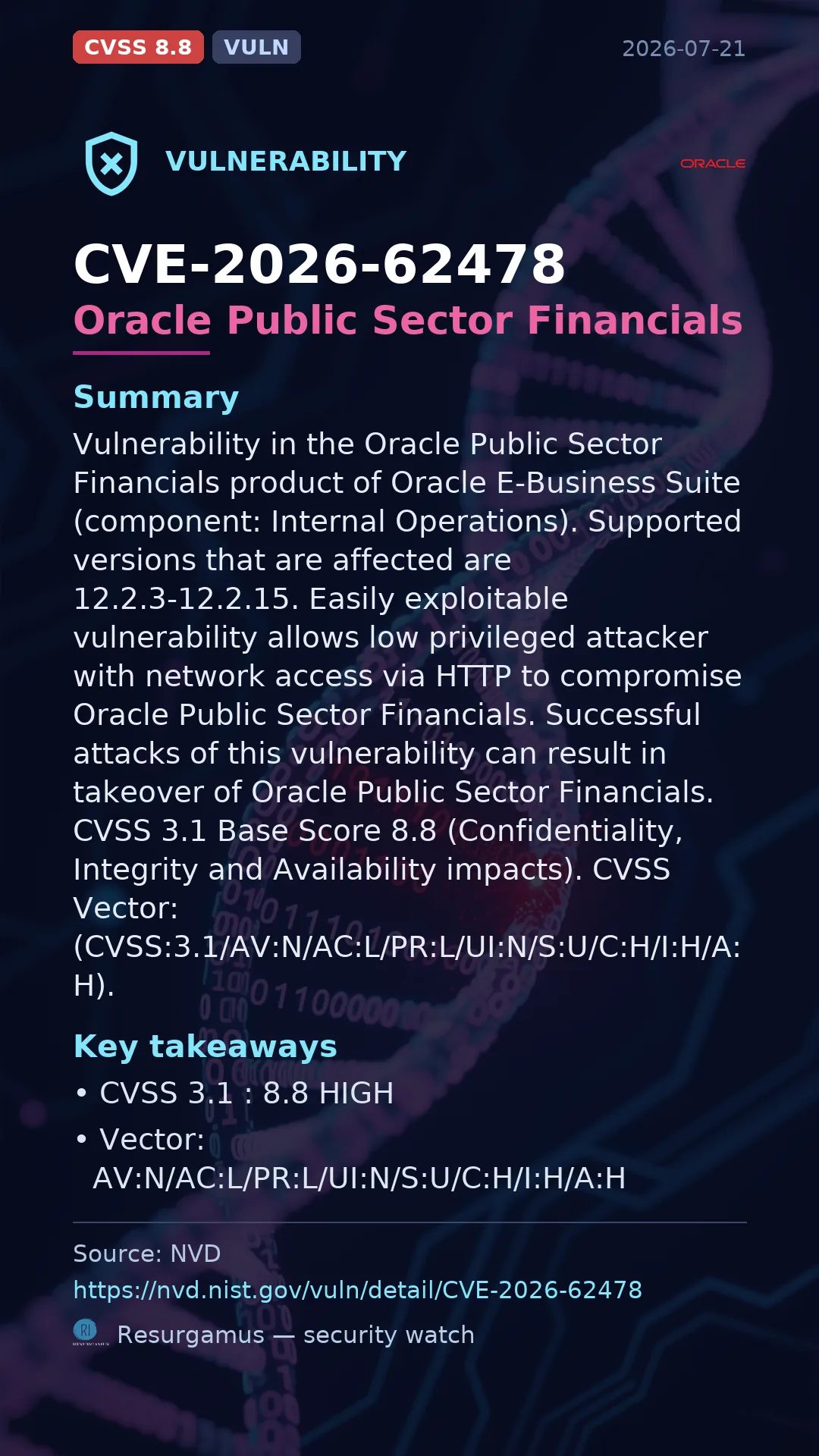 CVE-2026-62478 Oracle Public Sector Financials Vulnerability