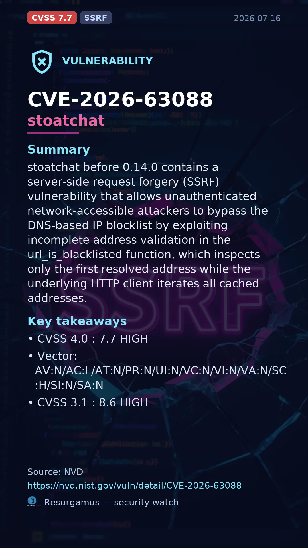 CVE-2026-63088 stoatchat Vulnerability