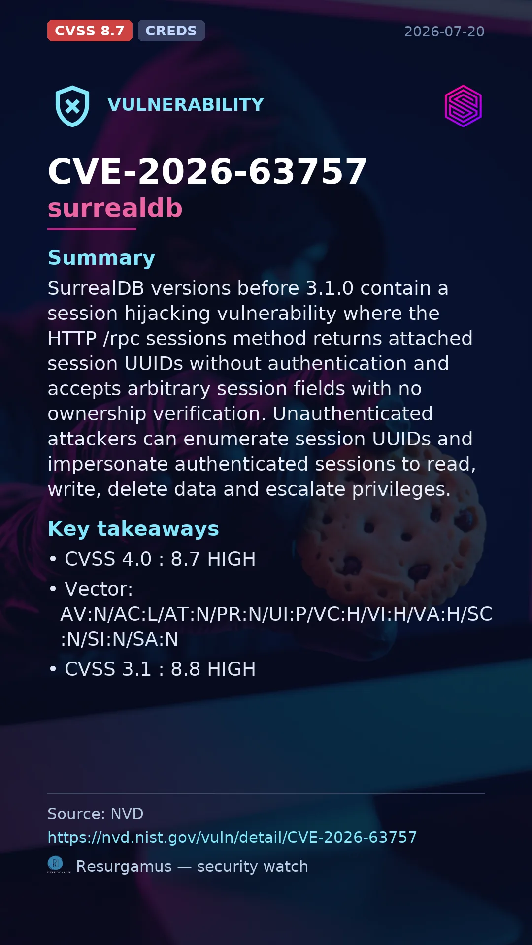 CVE-2026-63757 surrealdb Vulnerability