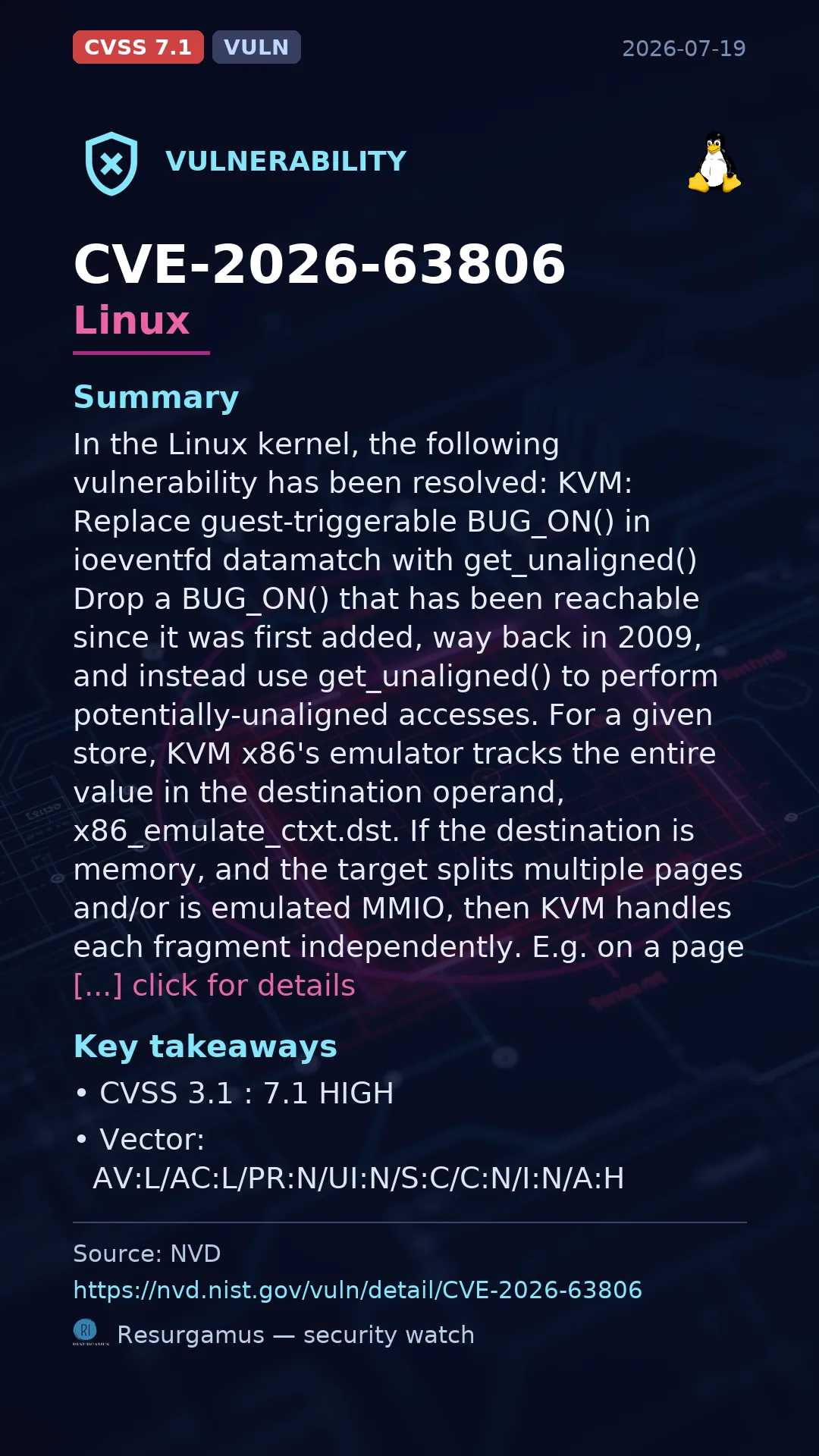 CVE-2026-63806 Linux Vulnerability