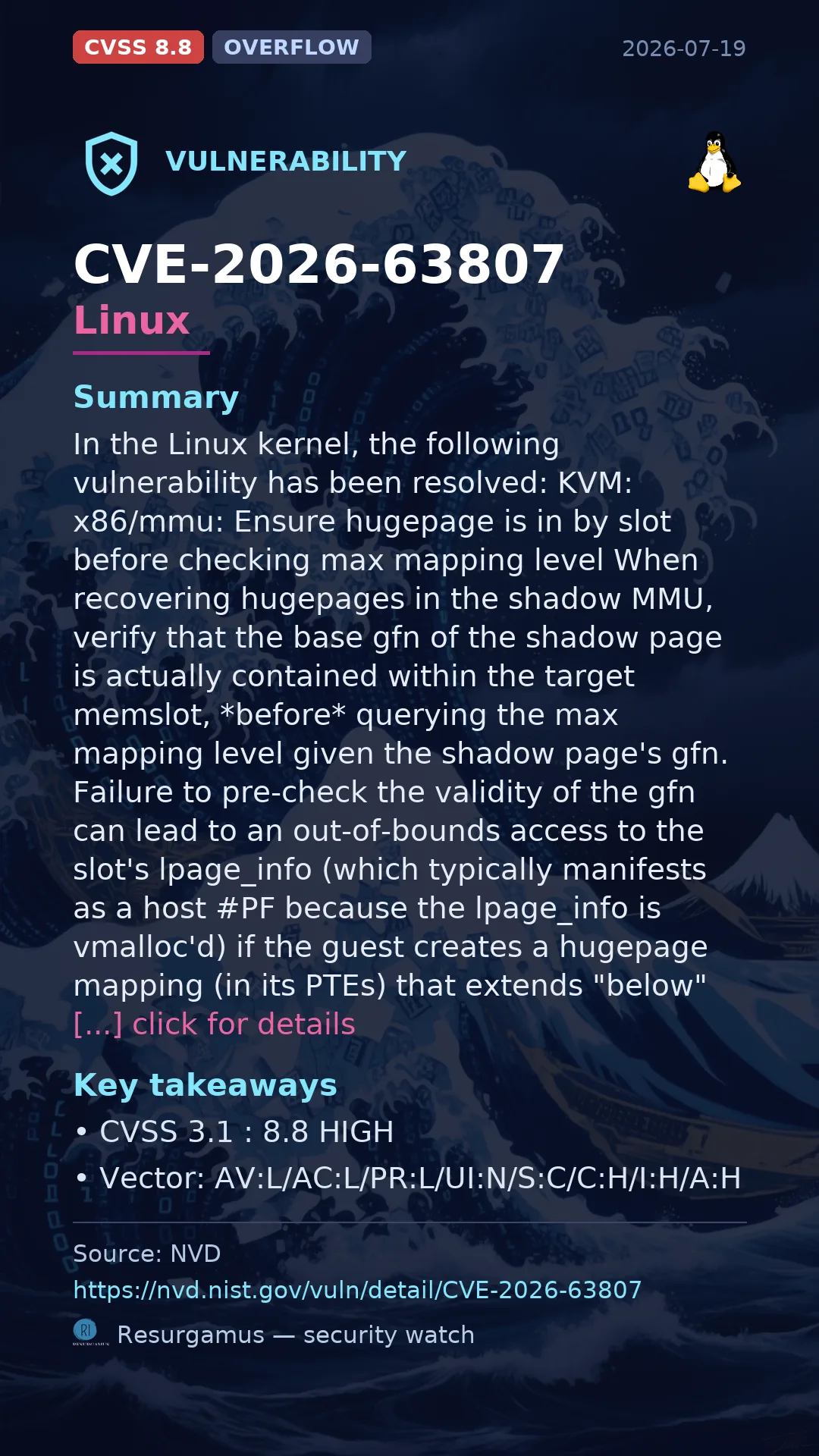 CVE-2026-63807 Linux Vulnerability