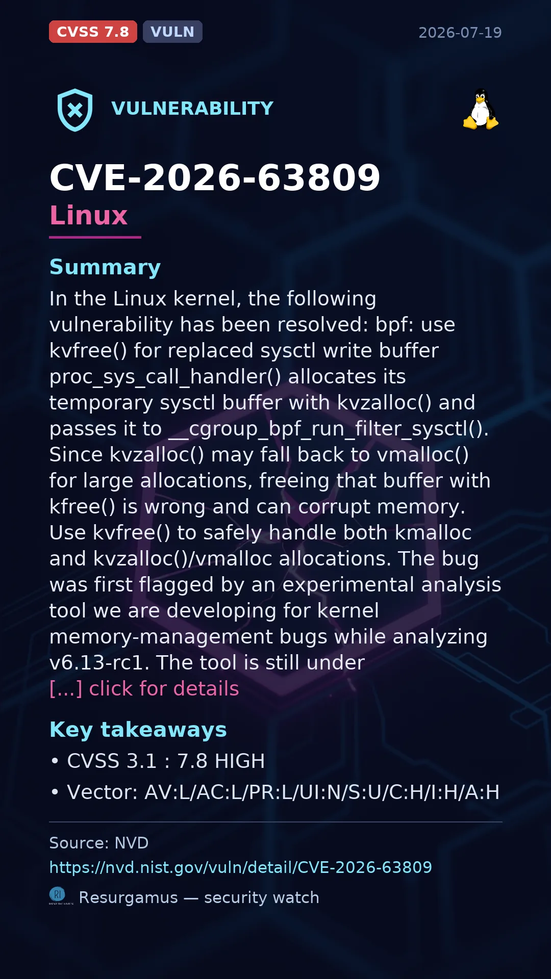 CVE-2026-63809 Linux Vulnerability