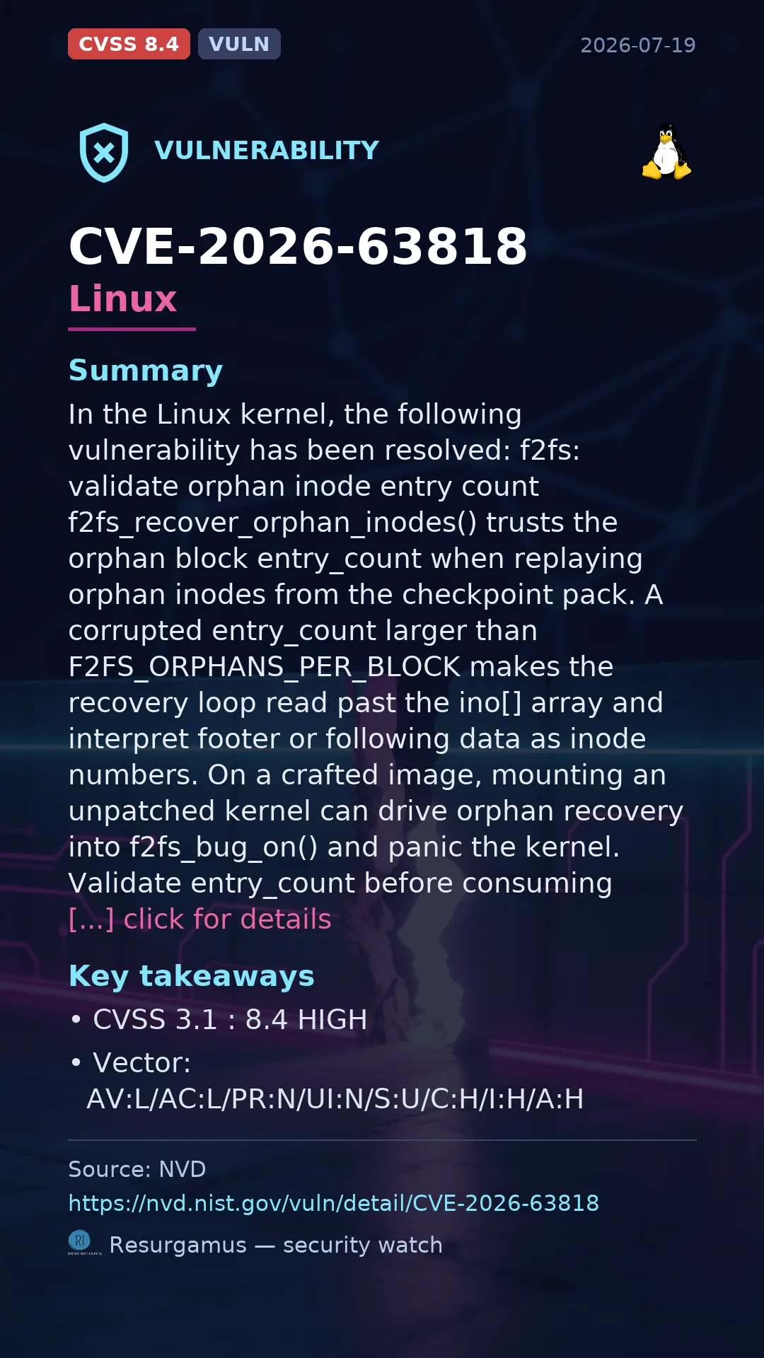 CVE-2026-63818 Linux Vulnerability