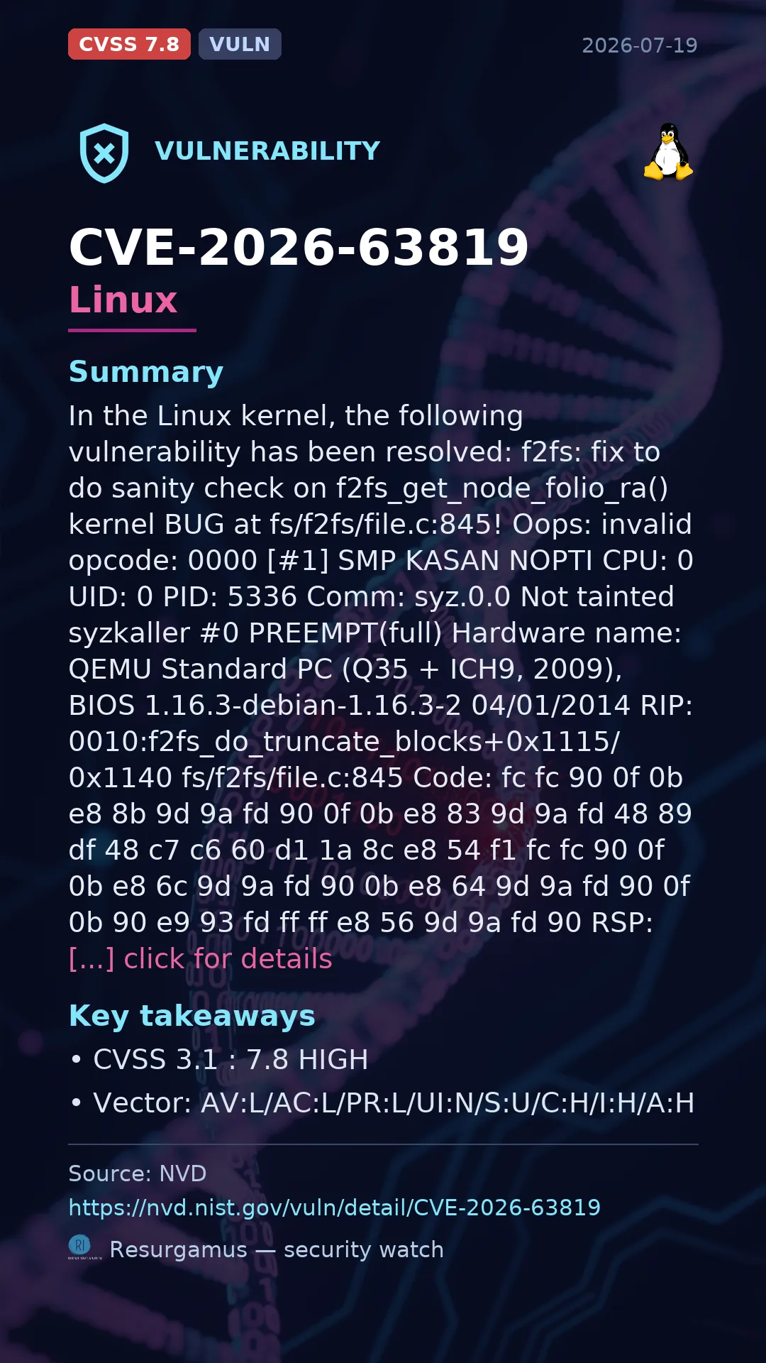 CVE-2026-63819 Linux Vulnerability