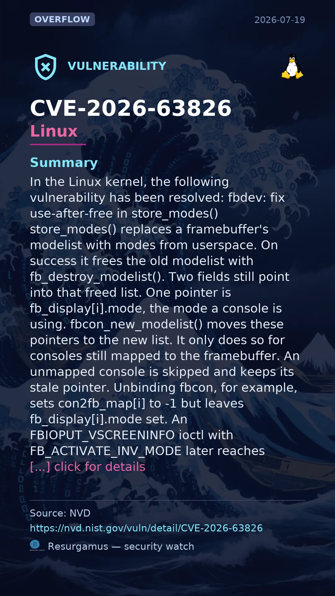 CVE-2026-63826 Linux Vulnerability