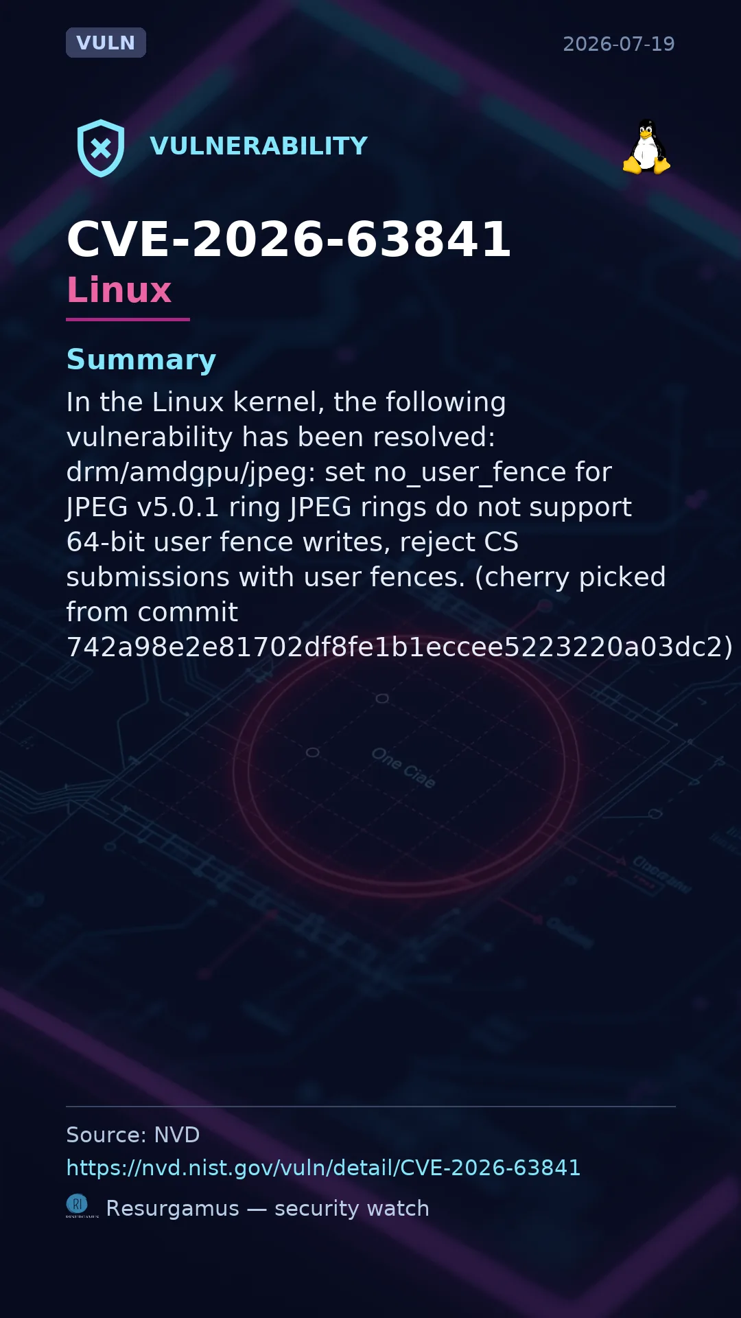 CVE-2026-63841 Linux Vulnerability