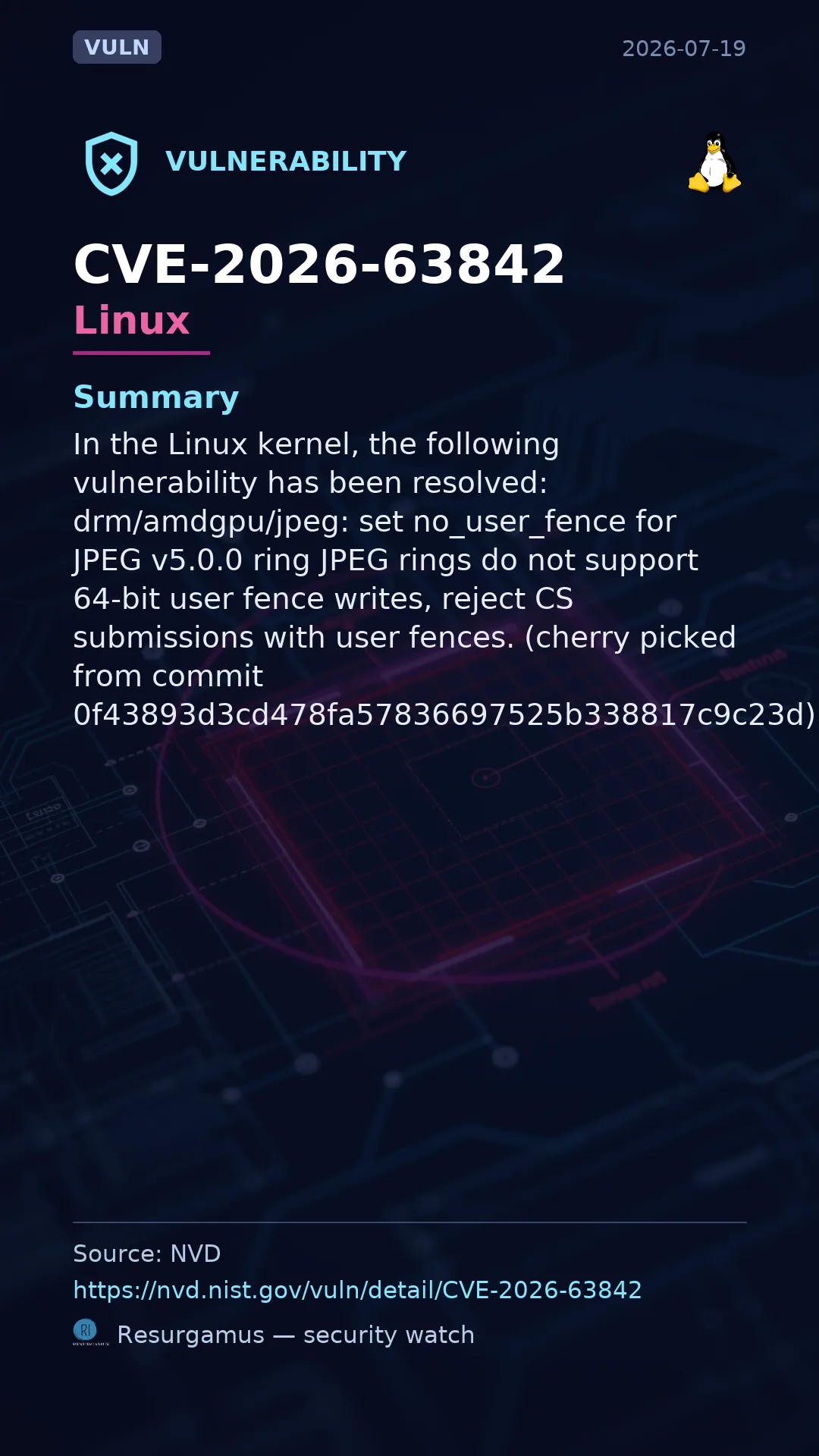 CVE-2026-63842 Linux Vulnerability