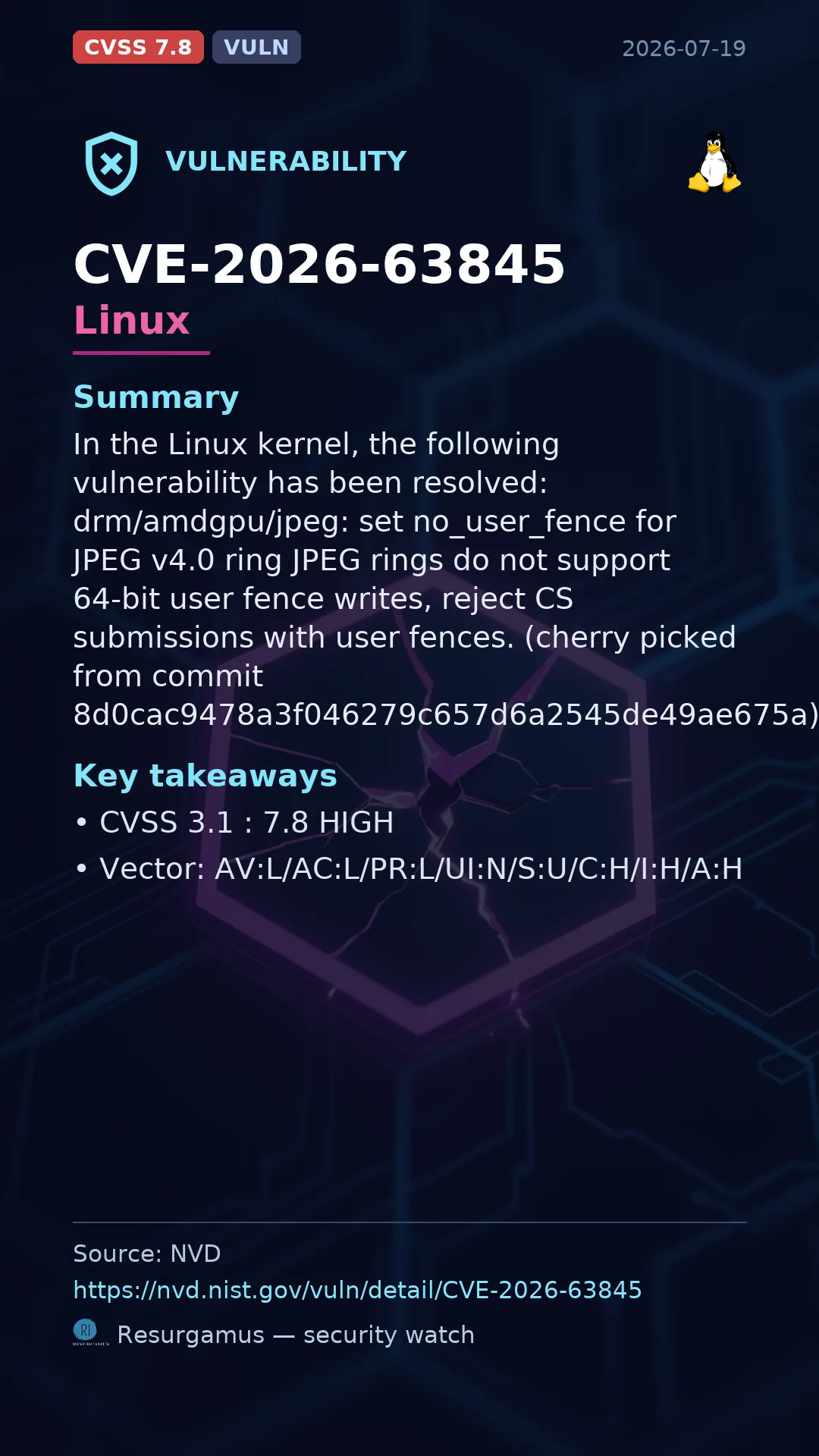 CVE-2026-63845 Linux Vulnerability