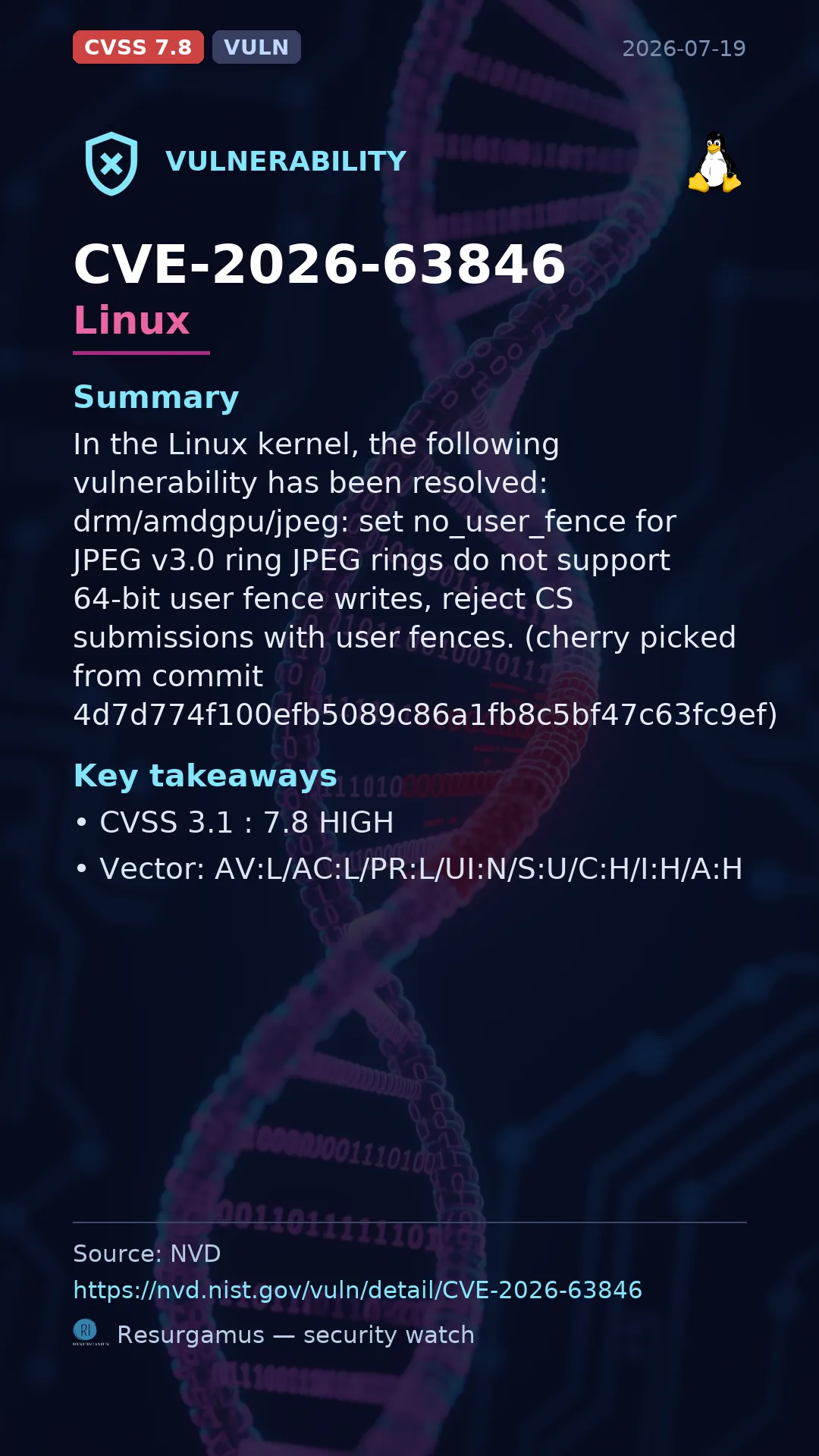 CVE-2026-63846 Linux Vulnerability
