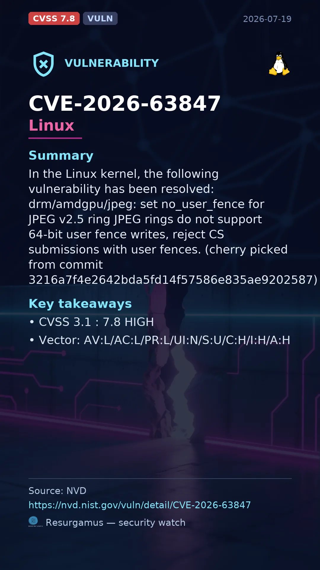 CVE-2026-63847 Linux Vulnerability