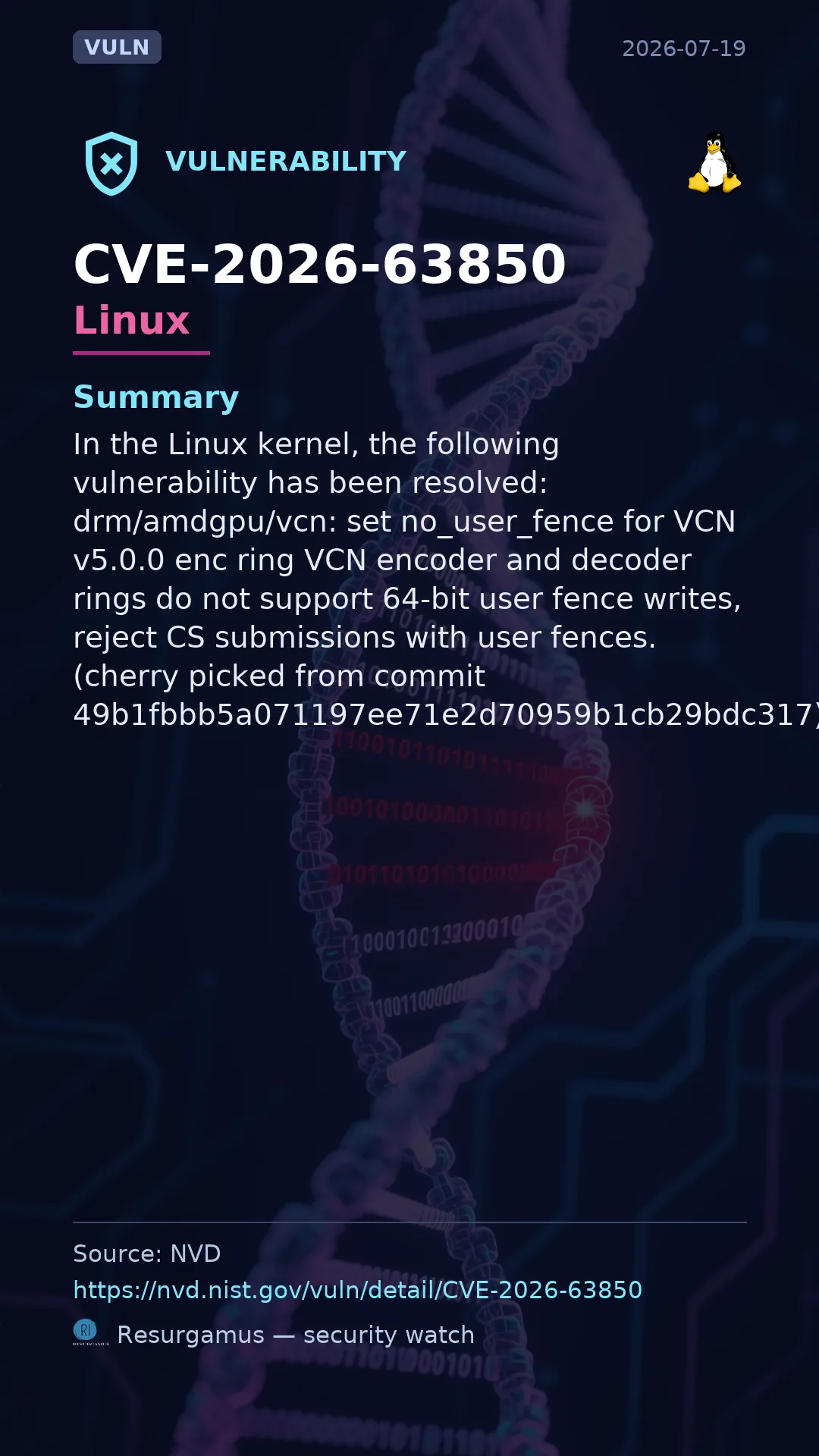 CVE-2026-63850 Linux Vulnerability