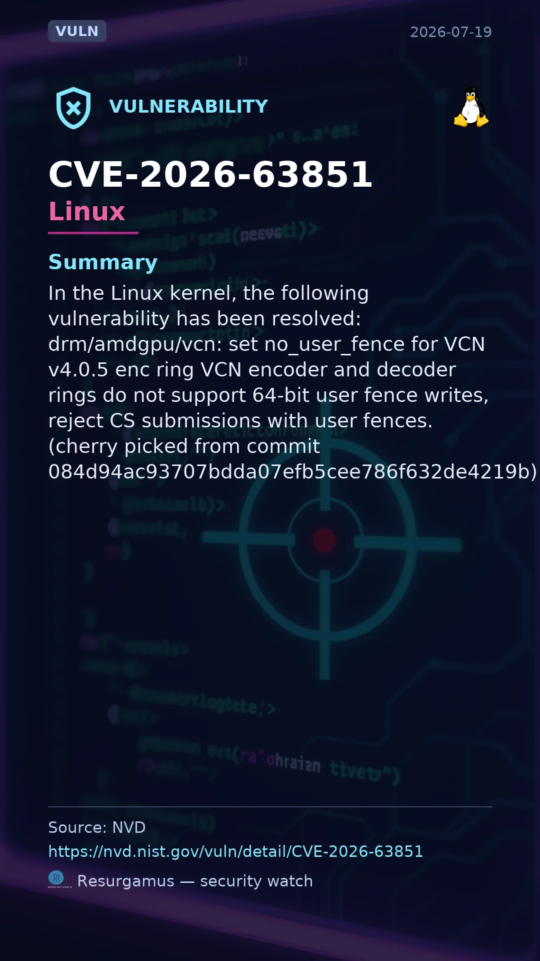CVE-2026-63851 Linux Vulnerability