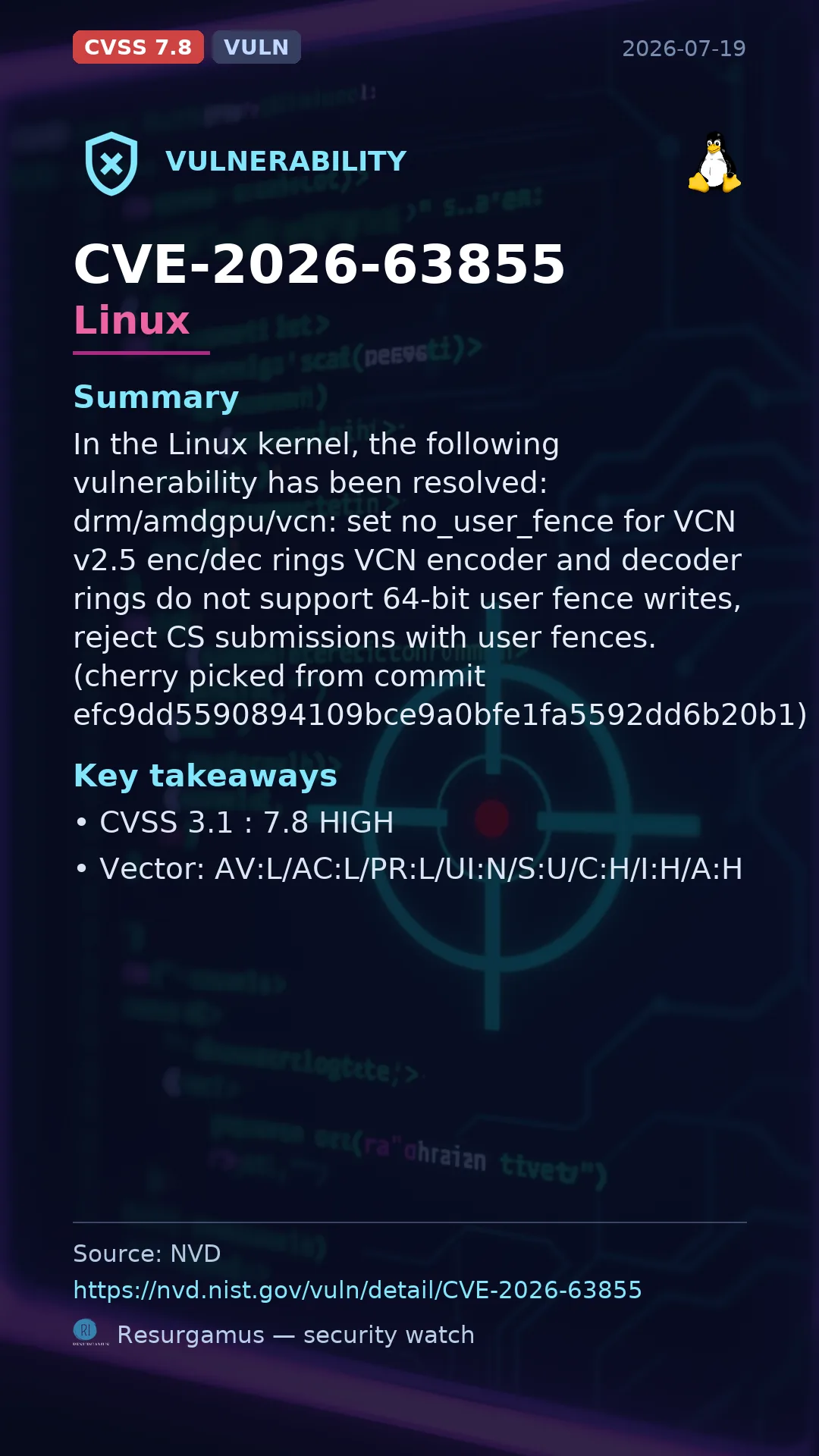 CVE-2026-63855 Linux Vulnerability