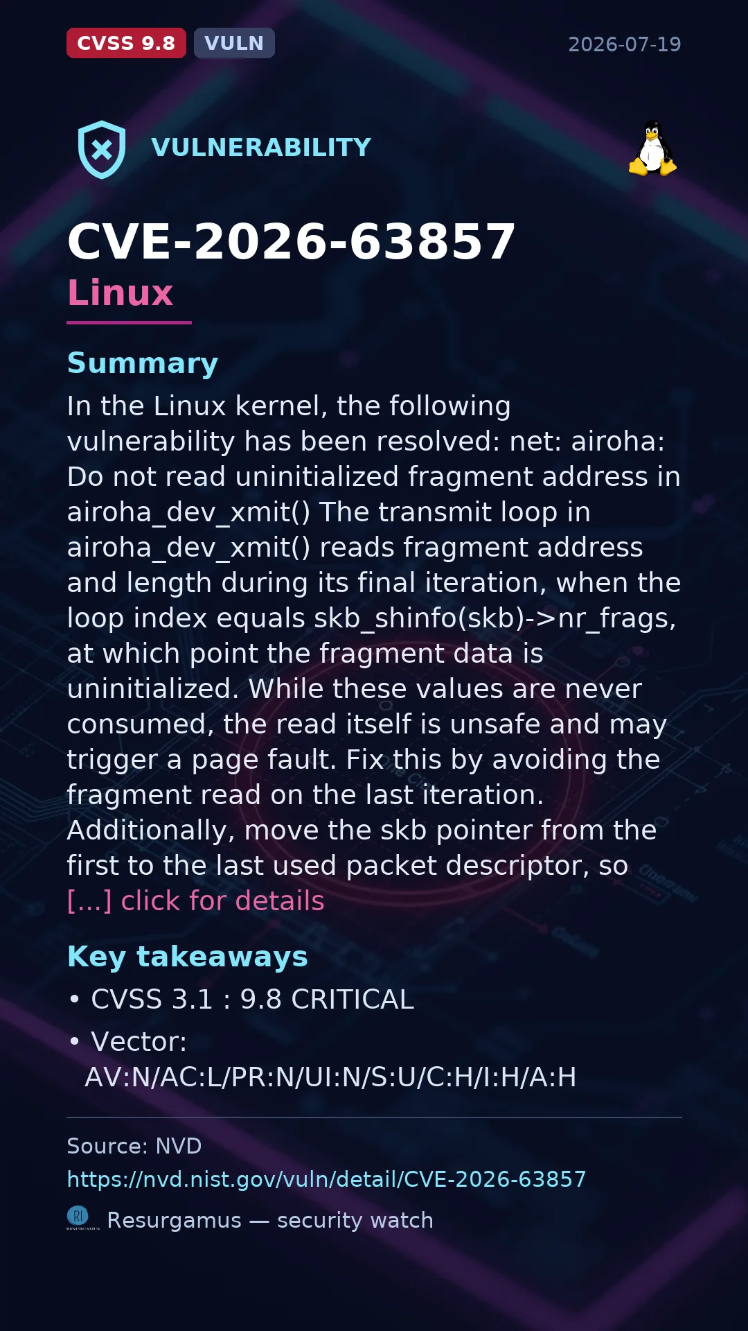 CVE-2026-63857 Linux Vulnerability