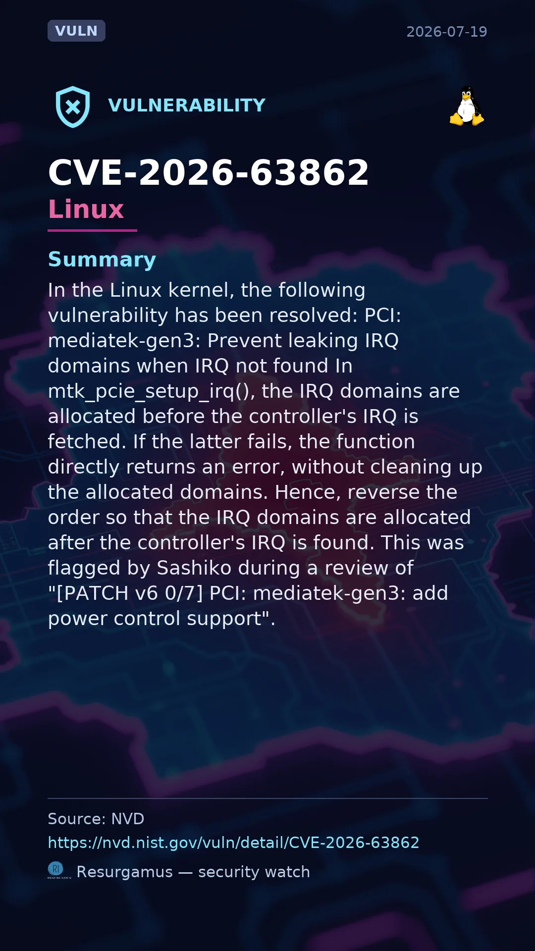 CVE-2026-63862 Linux Vulnerability