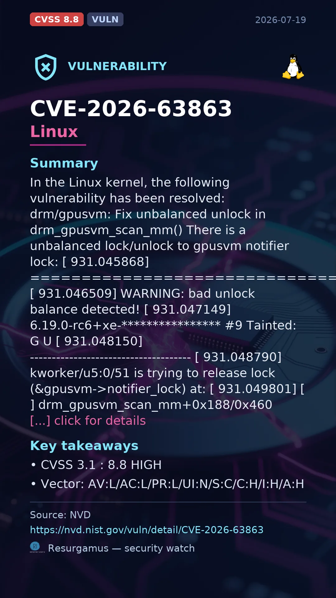 CVE-2026-63863 Linux Vulnerability
