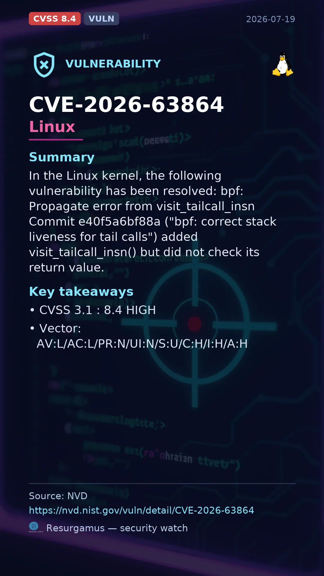 CVE-2026-63864 Linux Vulnerability