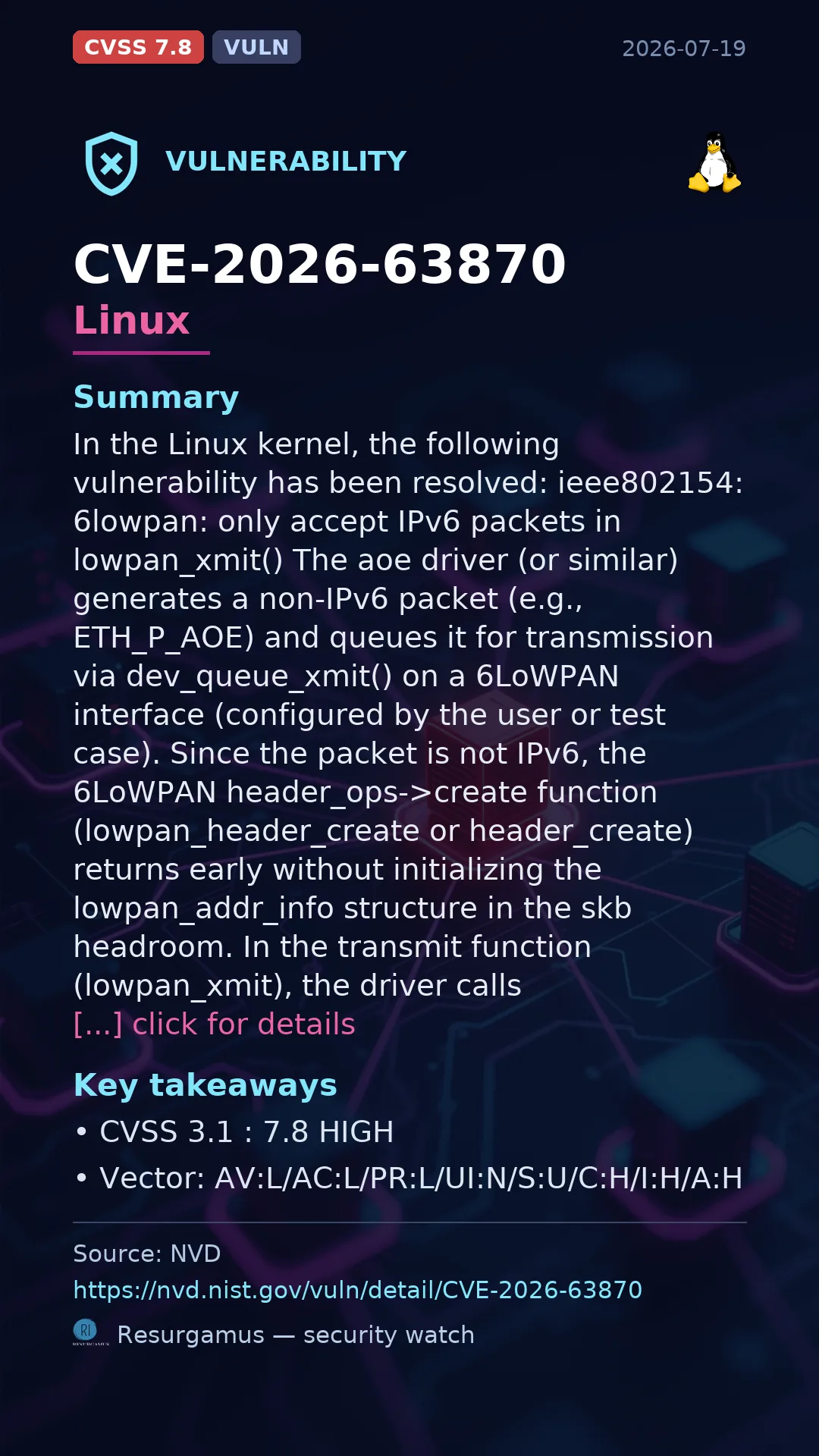 CVE-2026-63870 Linux Vulnerability