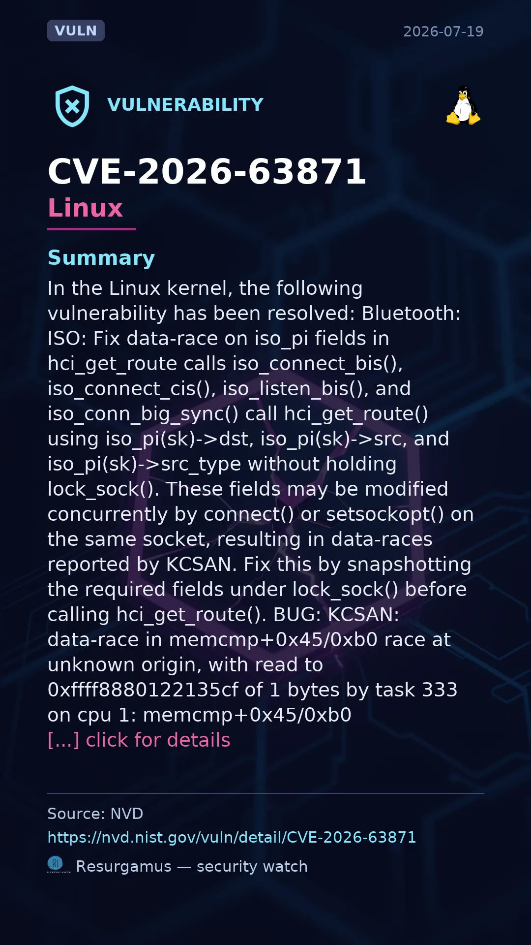 CVE-2026-63871 Linux Vulnerability