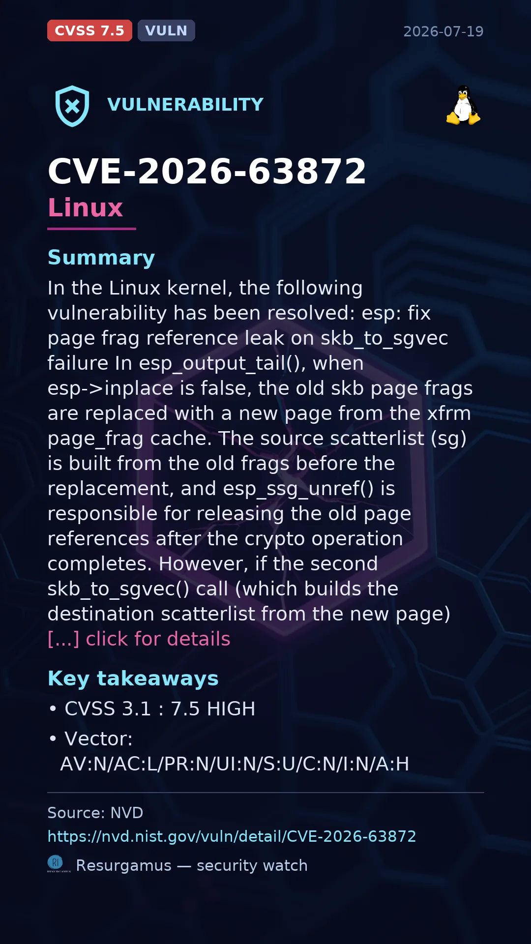 CVE-2026-63872 Linux Vulnerability