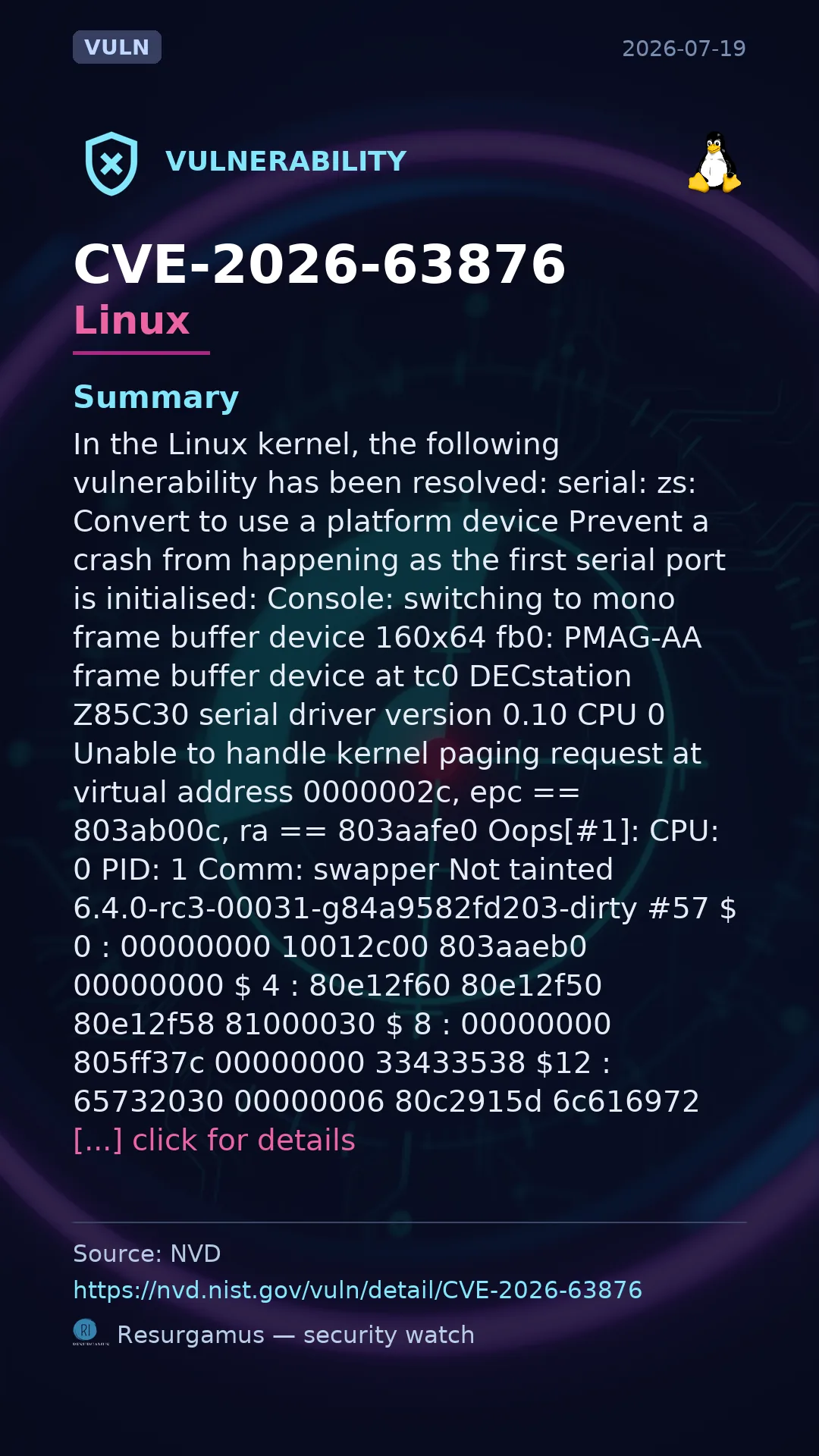 CVE-2026-63876 Linux Vulnerability