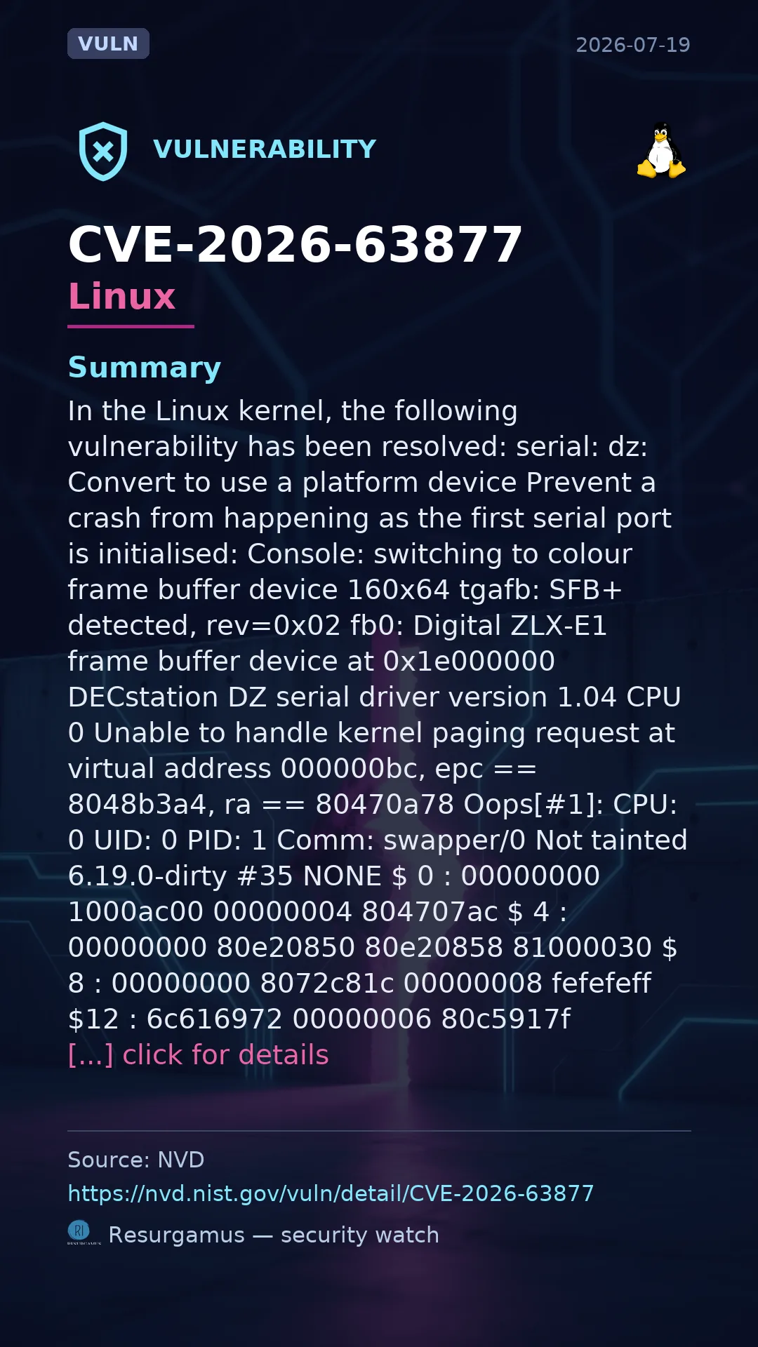CVE-2026-63877 Linux Vulnerability