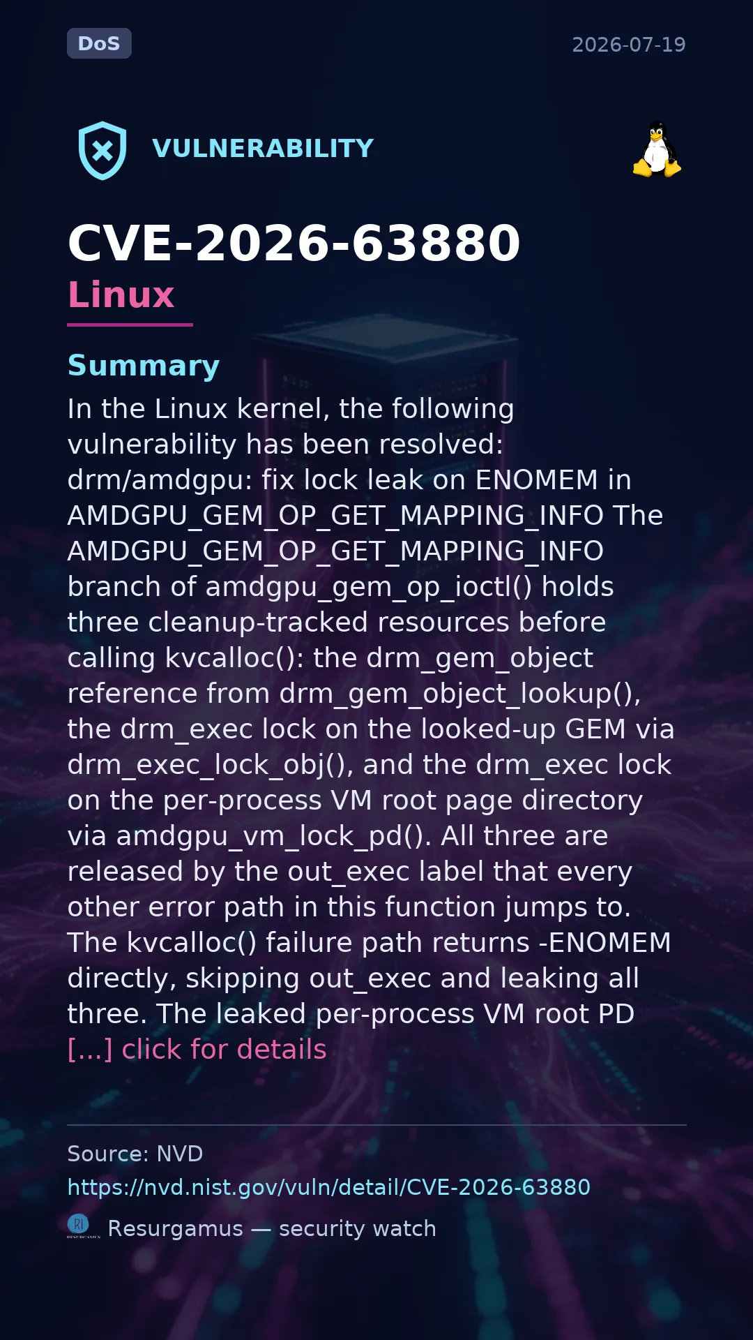 CVE-2026-63880 Linux Vulnerability
