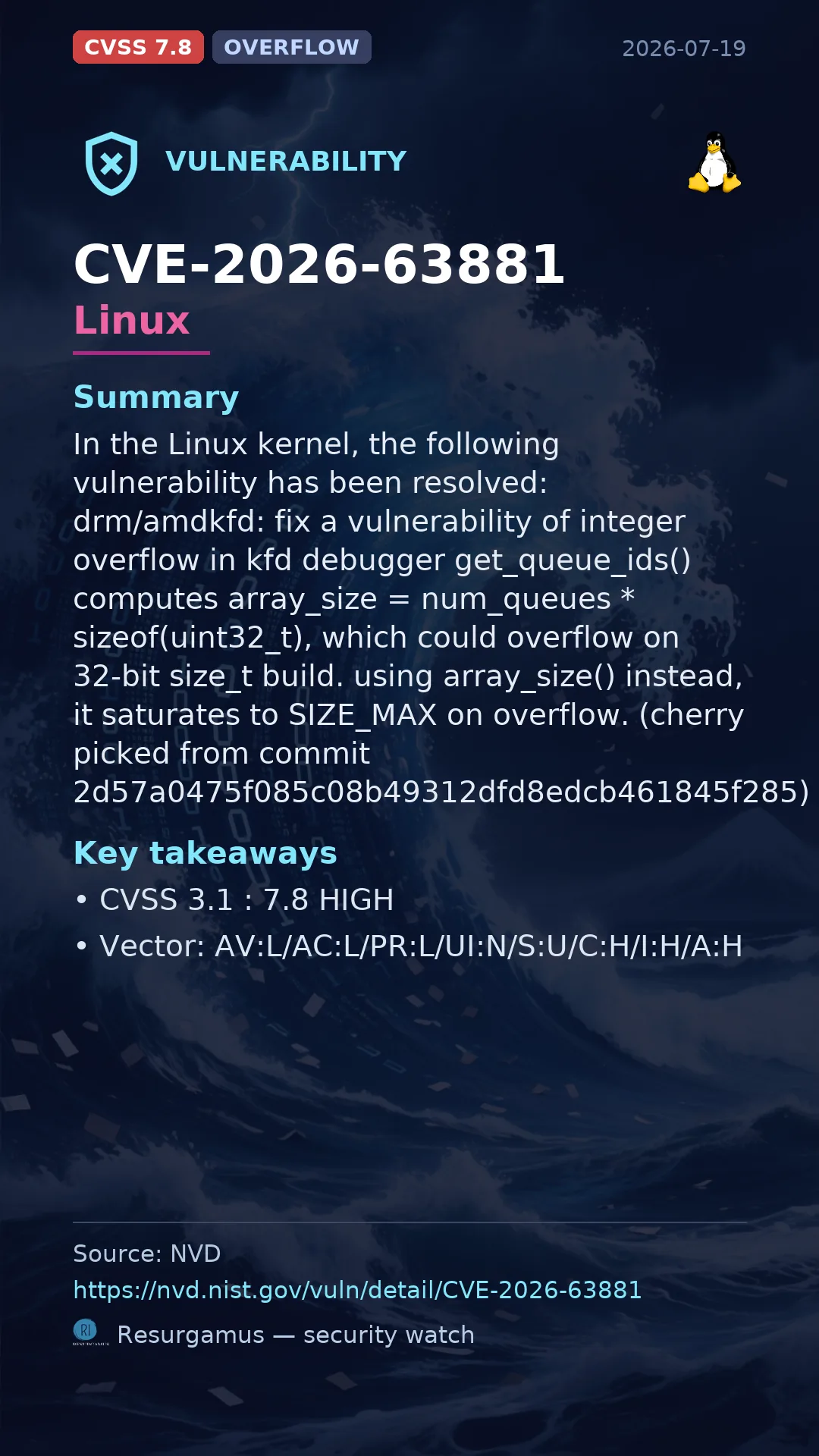 CVE-2026-63881 Linux Vulnerability