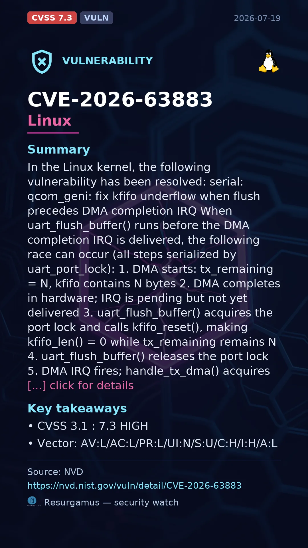 CVE-2026-63883 Linux Vulnerability