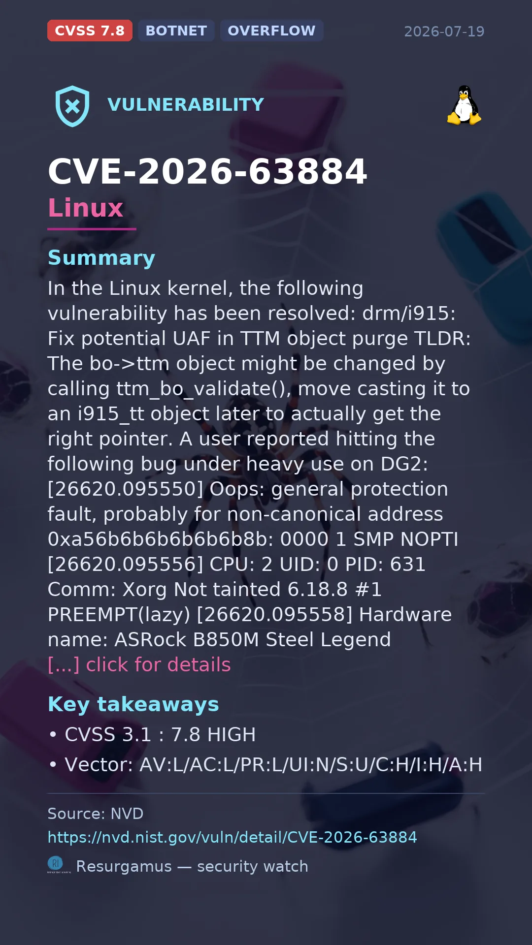 CVE-2026-63884 Linux Vulnerability