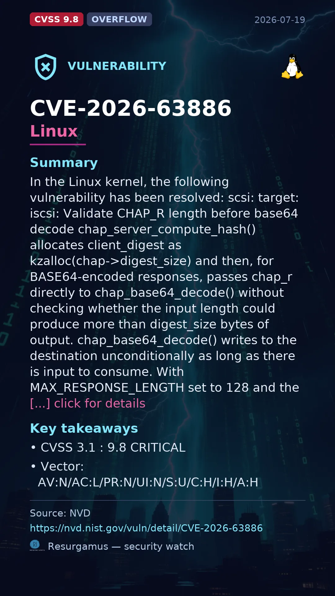 CVE-2026-63886 Linux Vulnerability