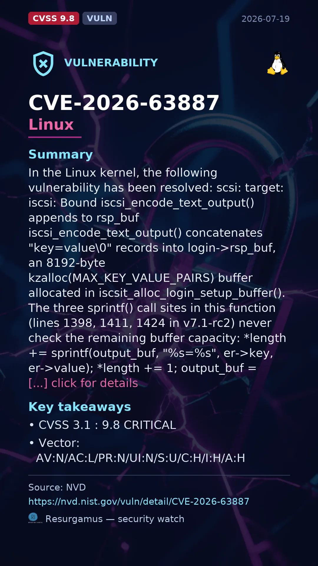 CVE-2026-63887 Linux Vulnerability