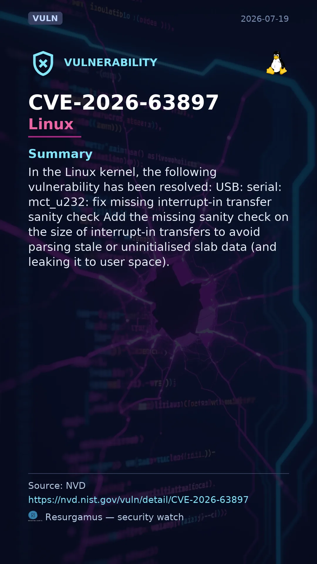 CVE-2026-63897 Linux Vulnerability