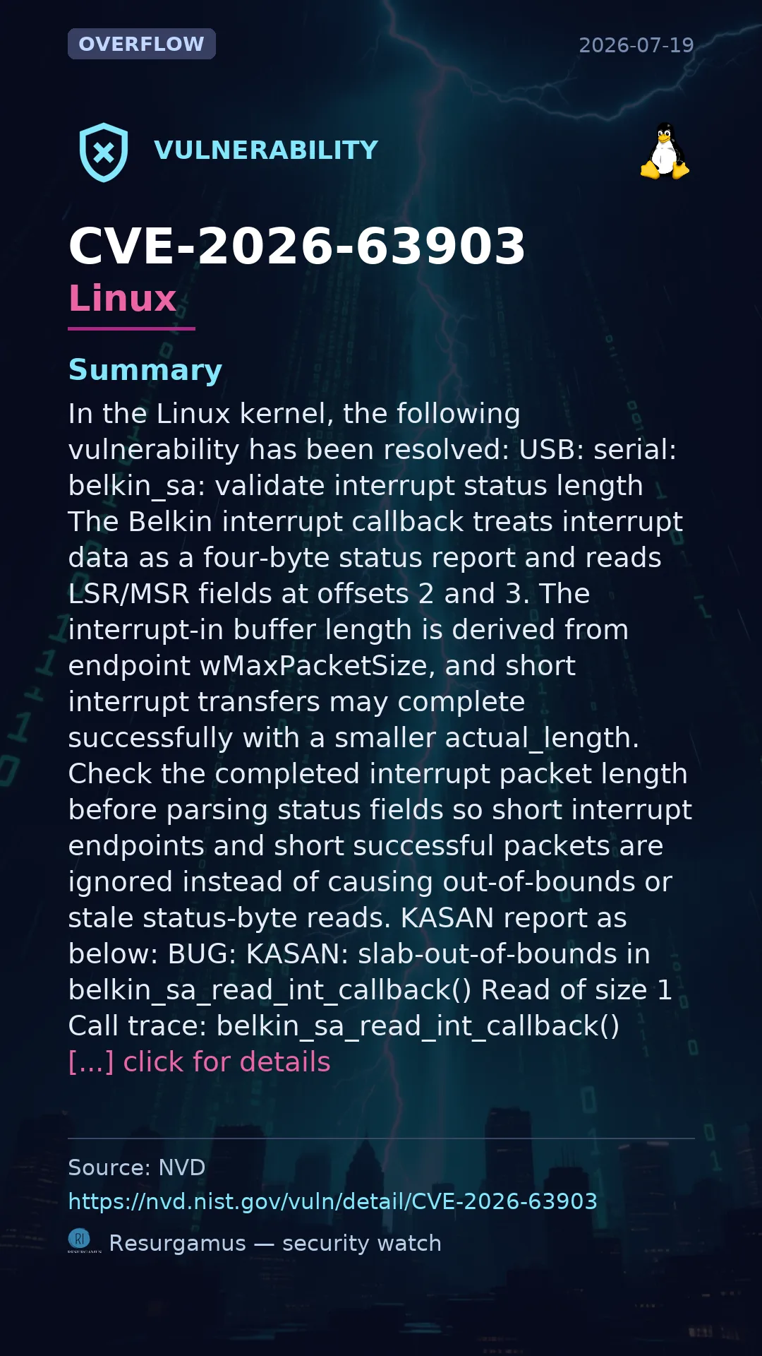 CVE-2026-63903 Linux Vulnerability