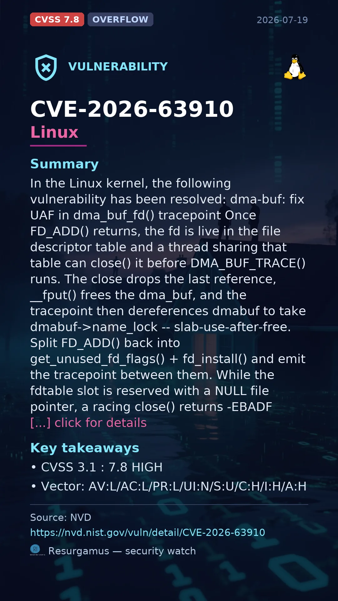 CVE-2026-63910 Linux Vulnerability