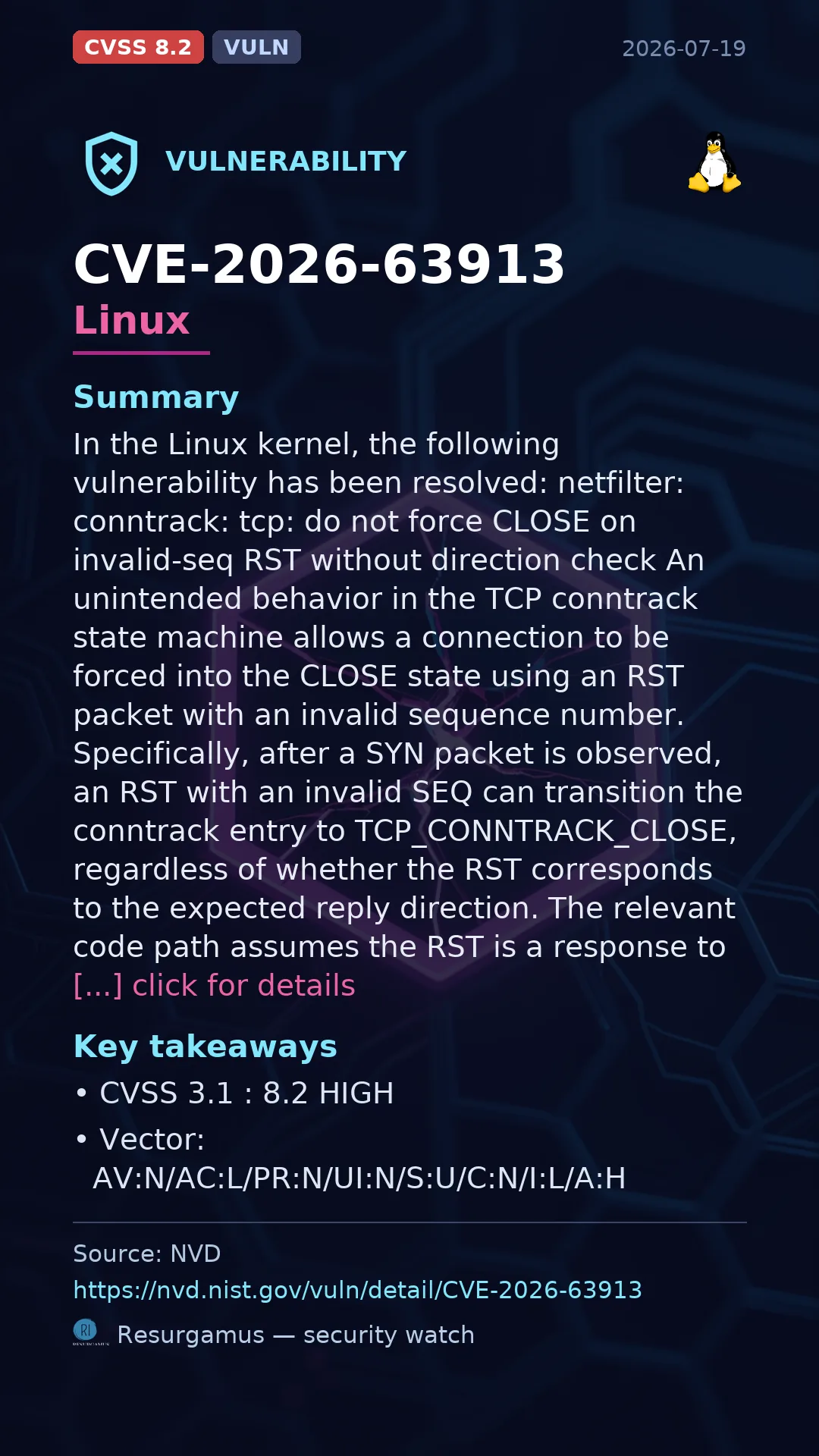 CVE-2026-63913 Linux Vulnerability