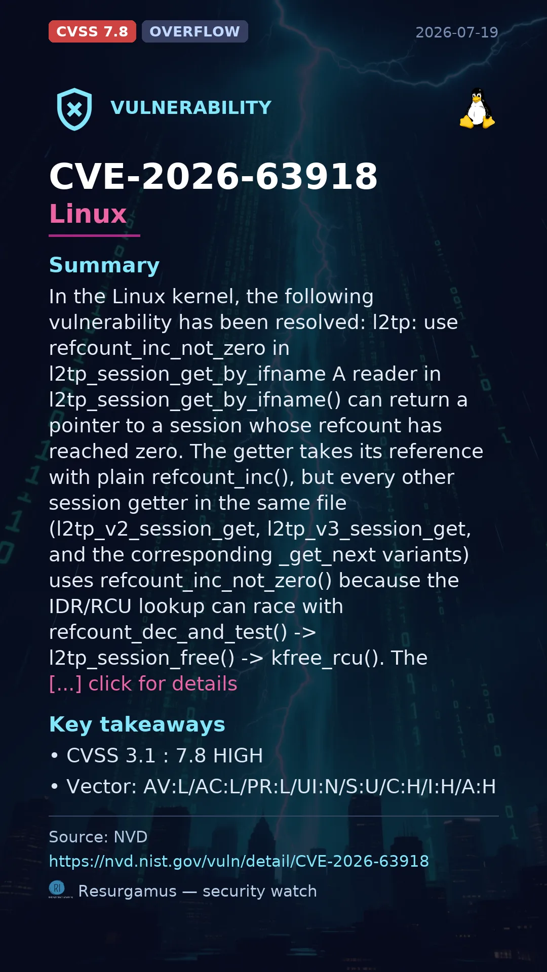 CVE-2026-63918 Linux Vulnerability