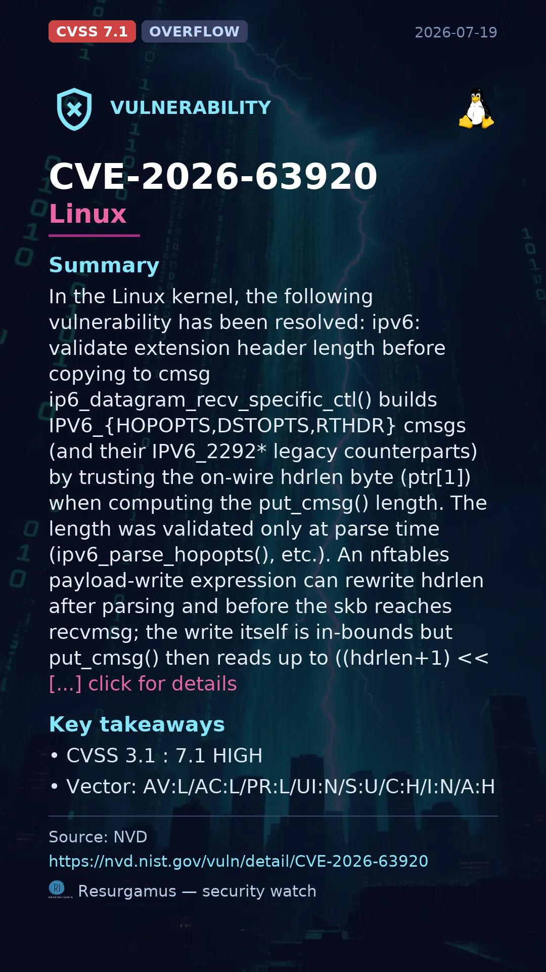 CVE-2026-63920 Linux Vulnerability