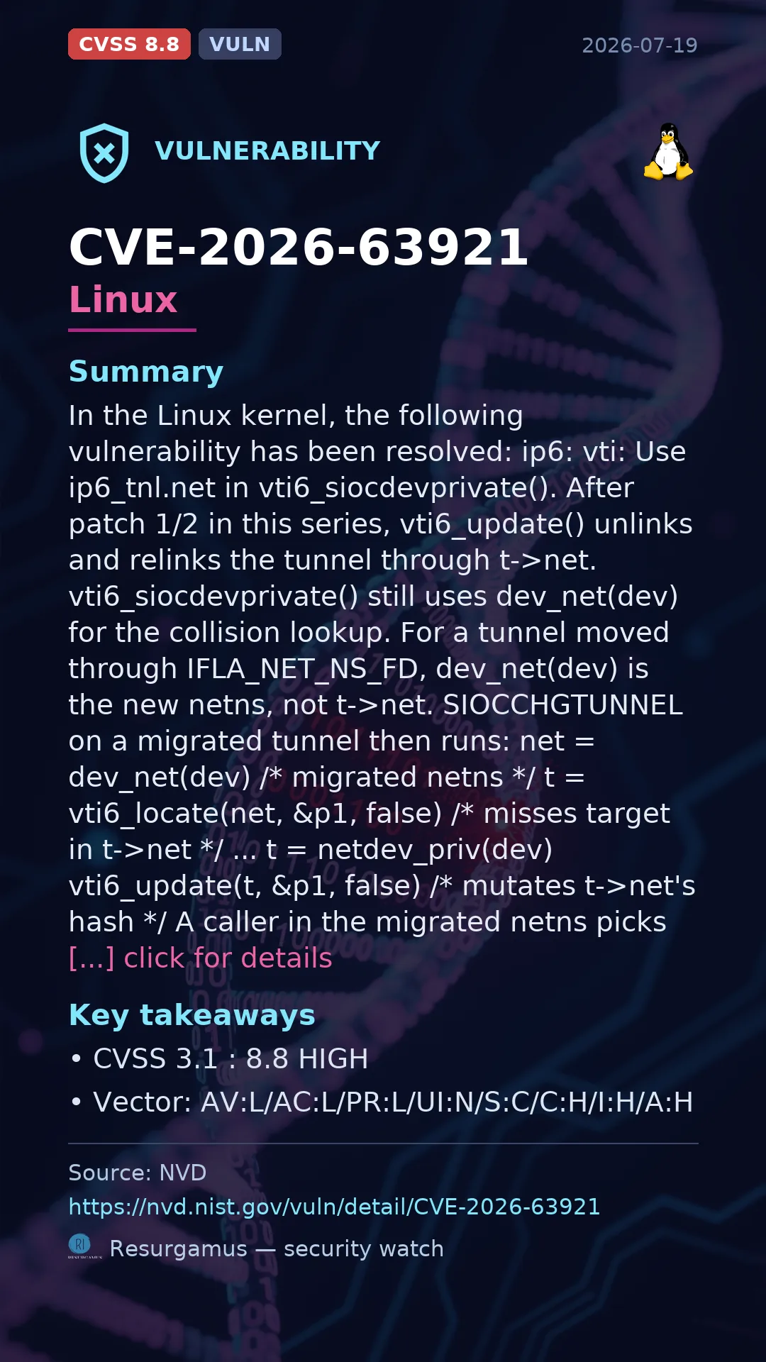 CVE-2026-63921 Linux Vulnerability