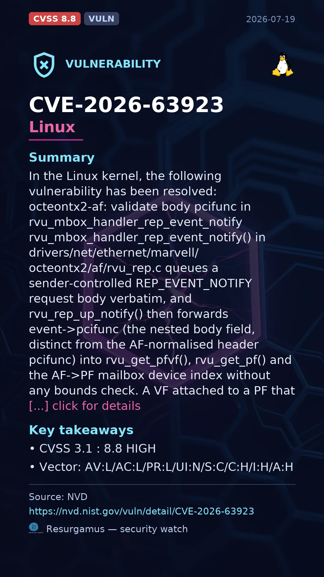 CVE-2026-63923 Linux Vulnerability